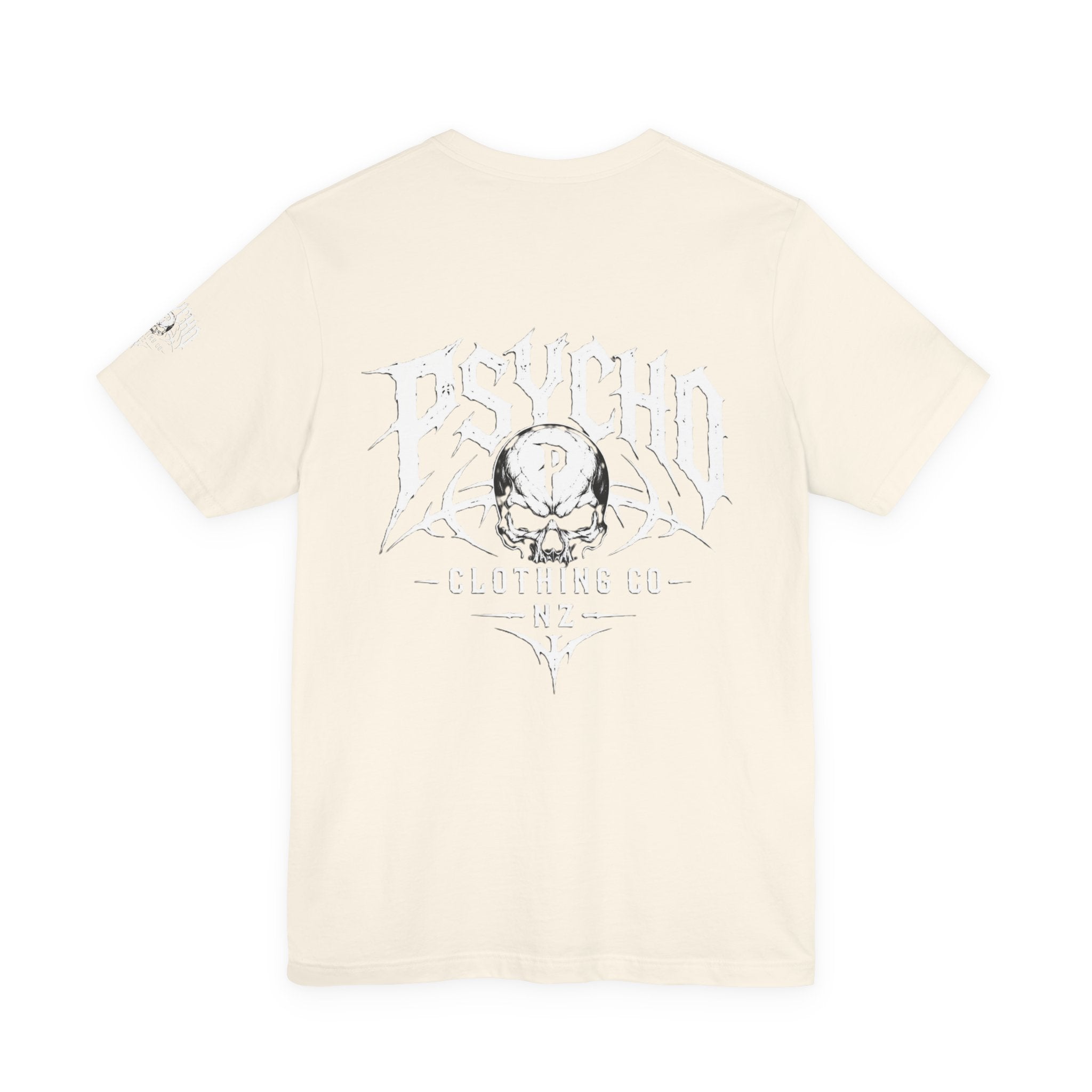 Psycho Clothing Co. Graphic Tee — Gothic Skull Logo T‑Shirt