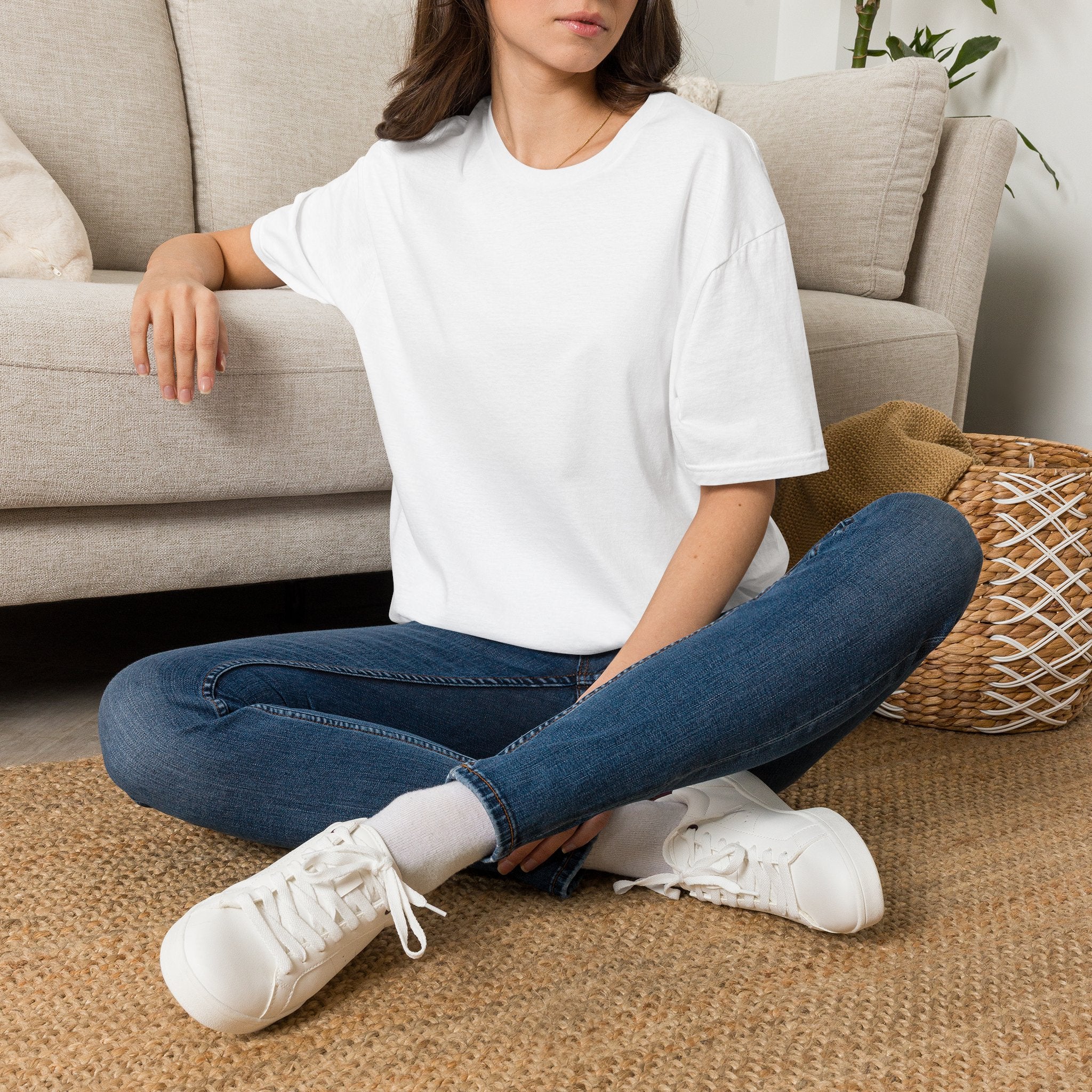 White Minimalist Tee — Casual Everyday Crewneck
