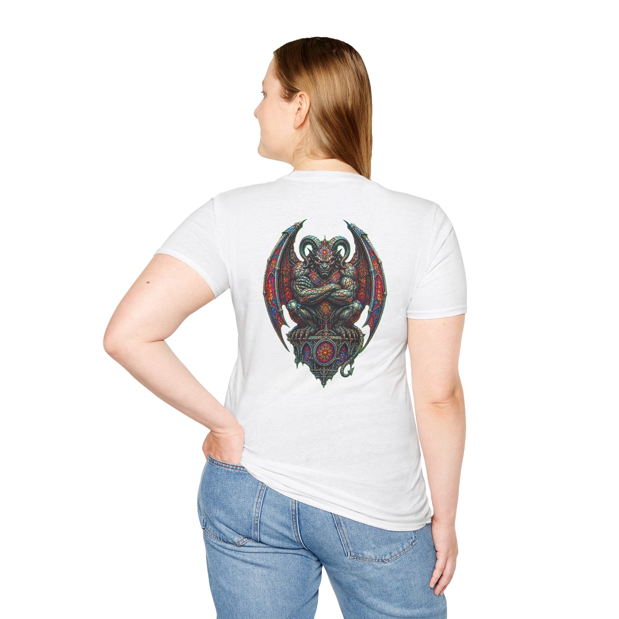 Demon Gargoyle Graphic T-Shirt — Gothic Occult Art Tee