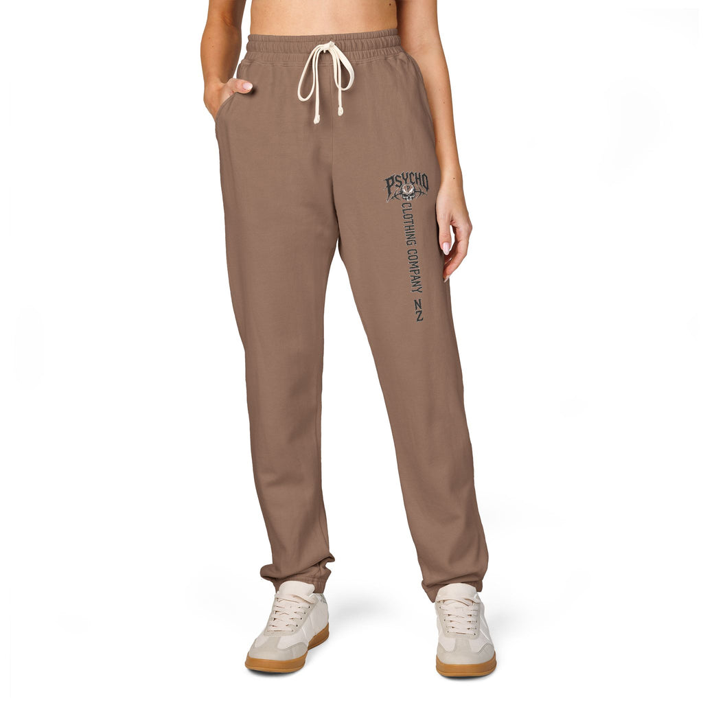 Charcoal 'Mushroom Club' Joggers — Casual Graphic Sweatpants