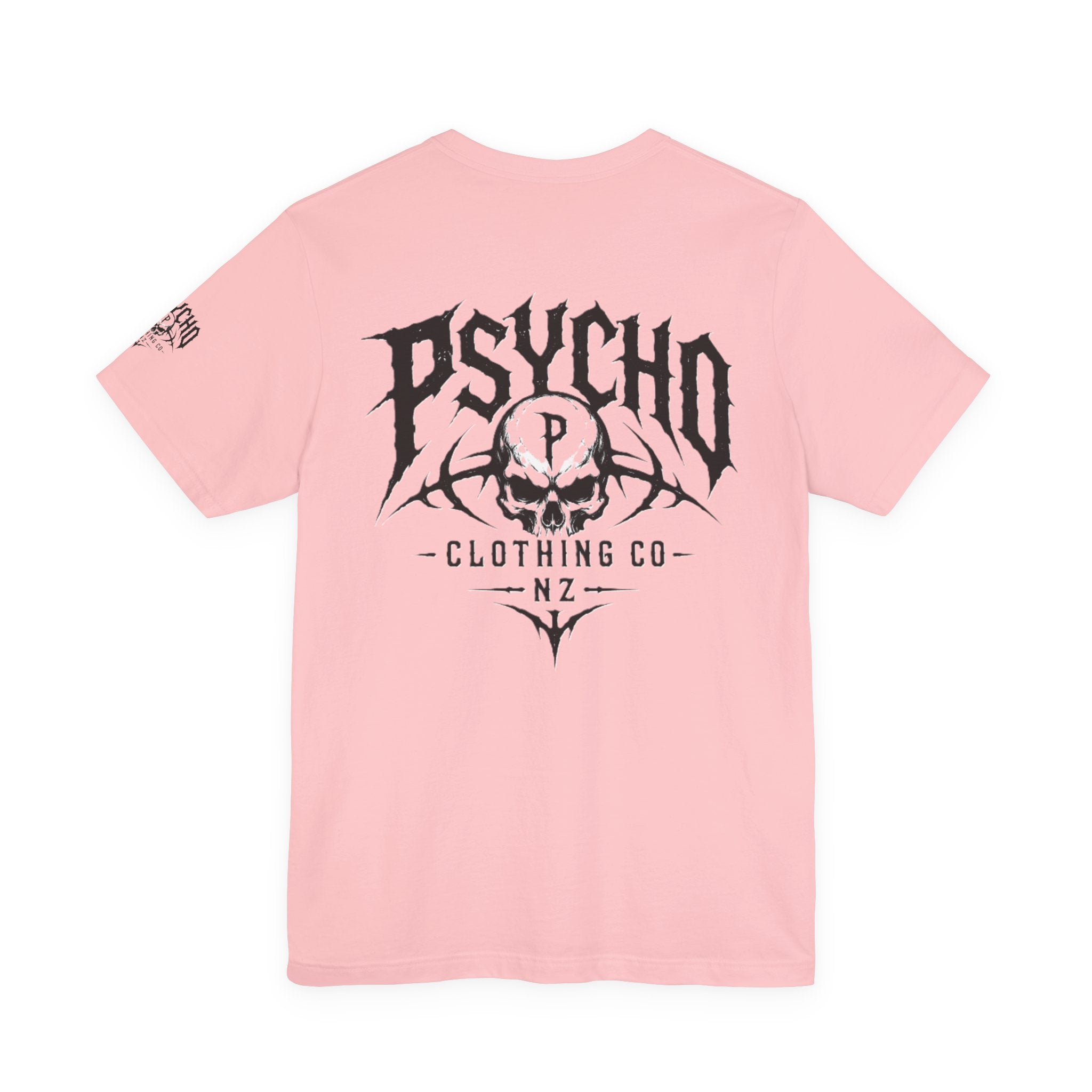 Psycho Clothing Co. Graphic Tee — Gothic Skull Logo T‑Shirt