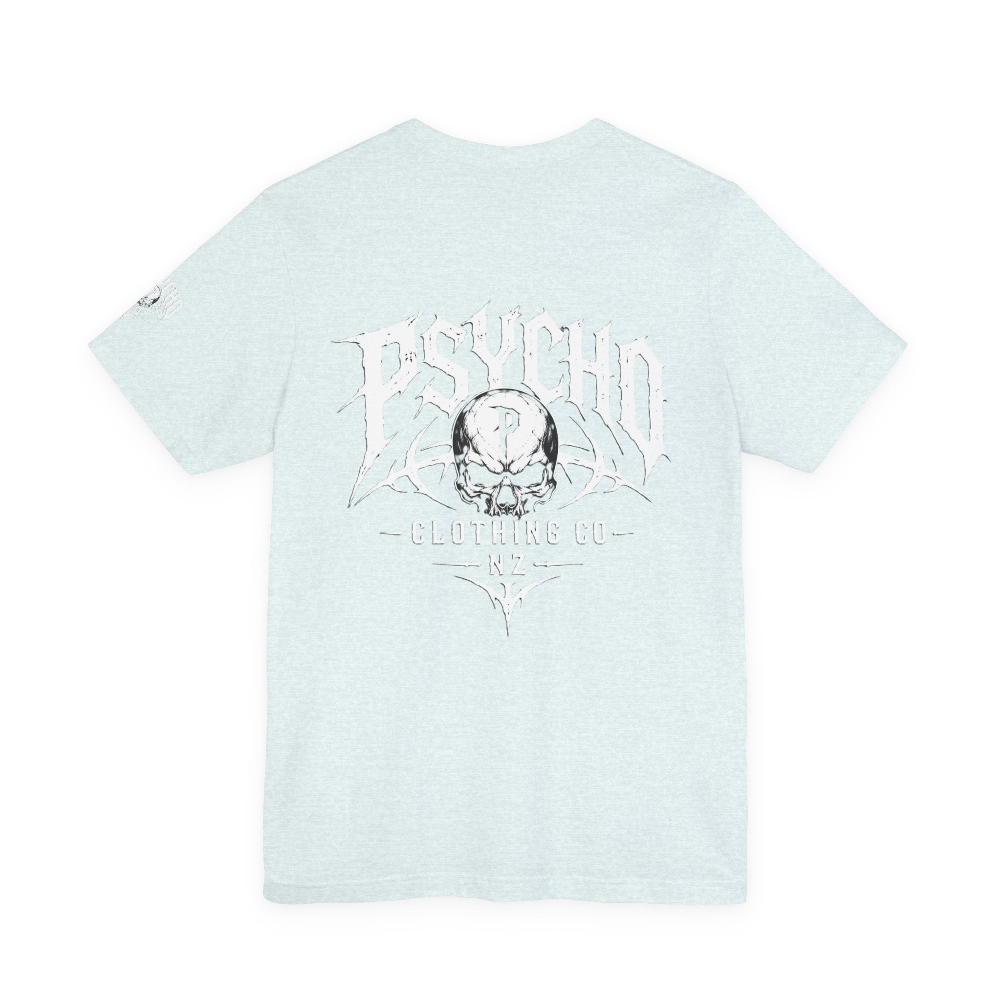 Psycho Clothing Co. Graphic Tee — Gothic Skull Logo T‑Shirt