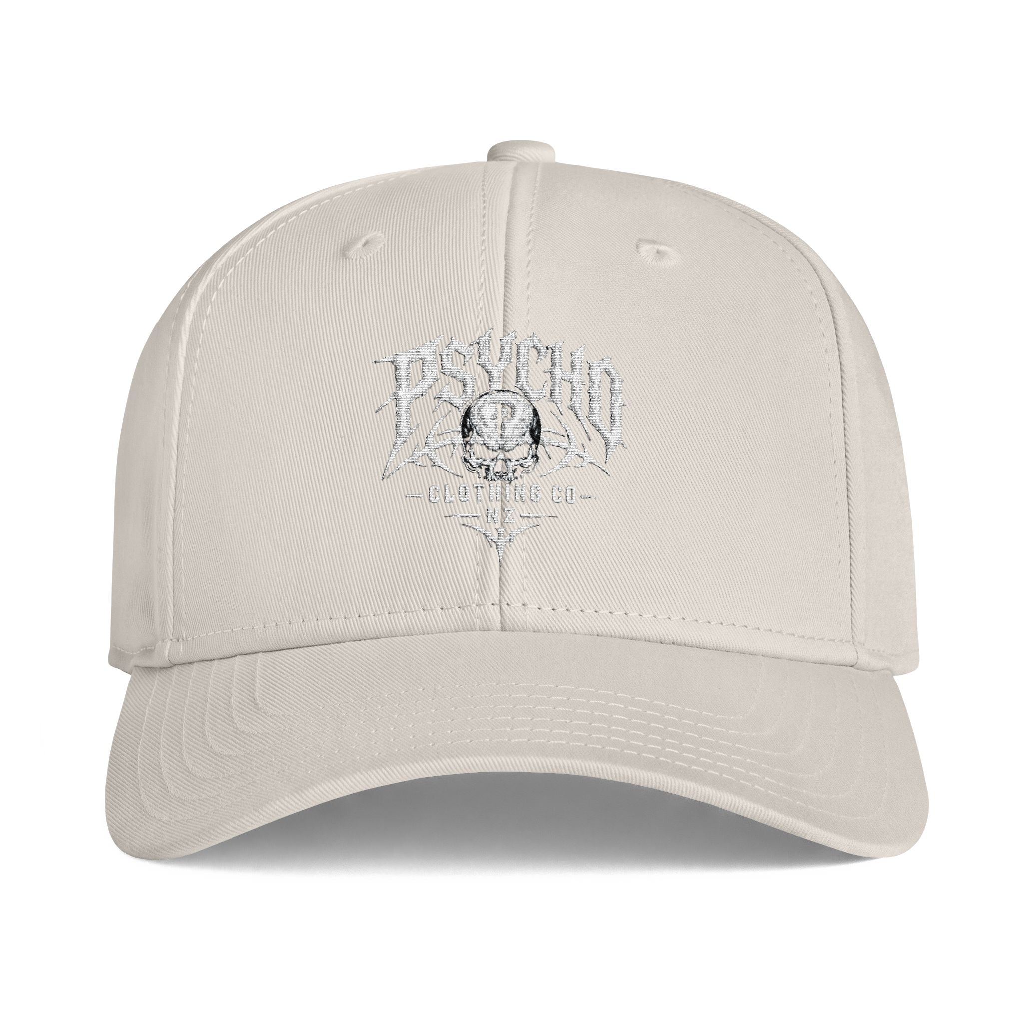 Psycho Clothing Co. Icon Cap — Gothic Skull Logo Baseball Hat
