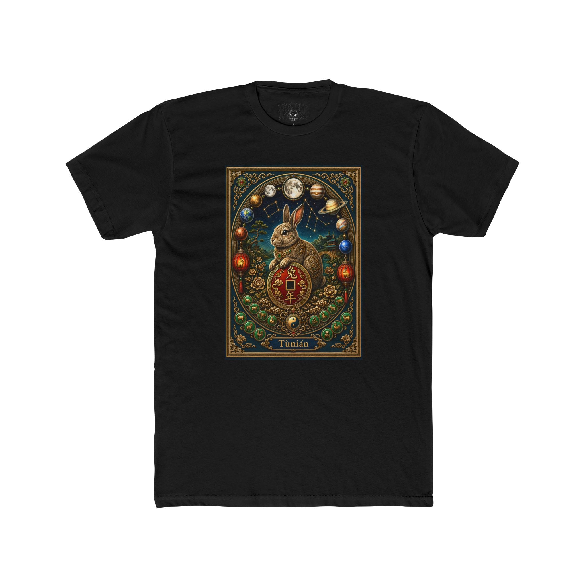 Mystic Rabbit Tarot Tee — Astrological Rabbit Graphic T-Shirt