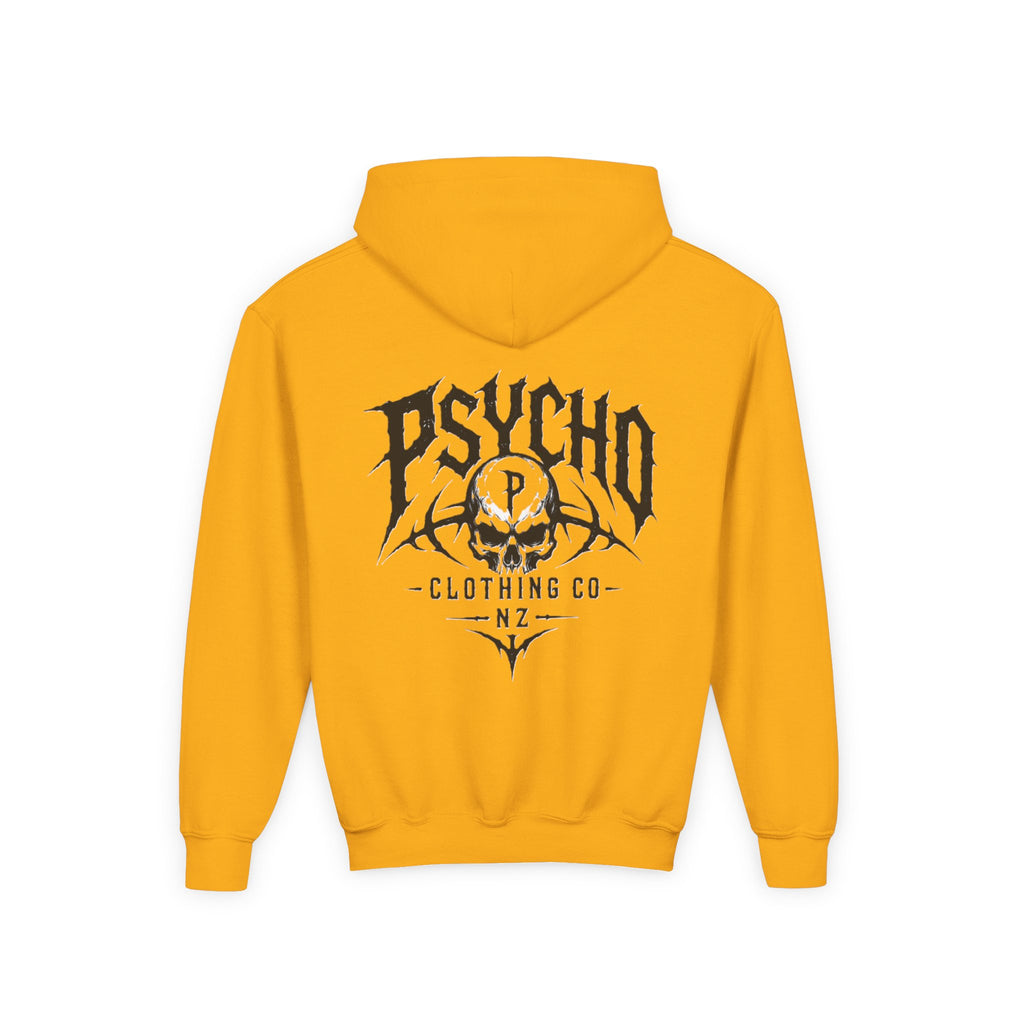 Psycho Skull Youth Hoodie - Graphic Band-Style Kids Sweatshirt