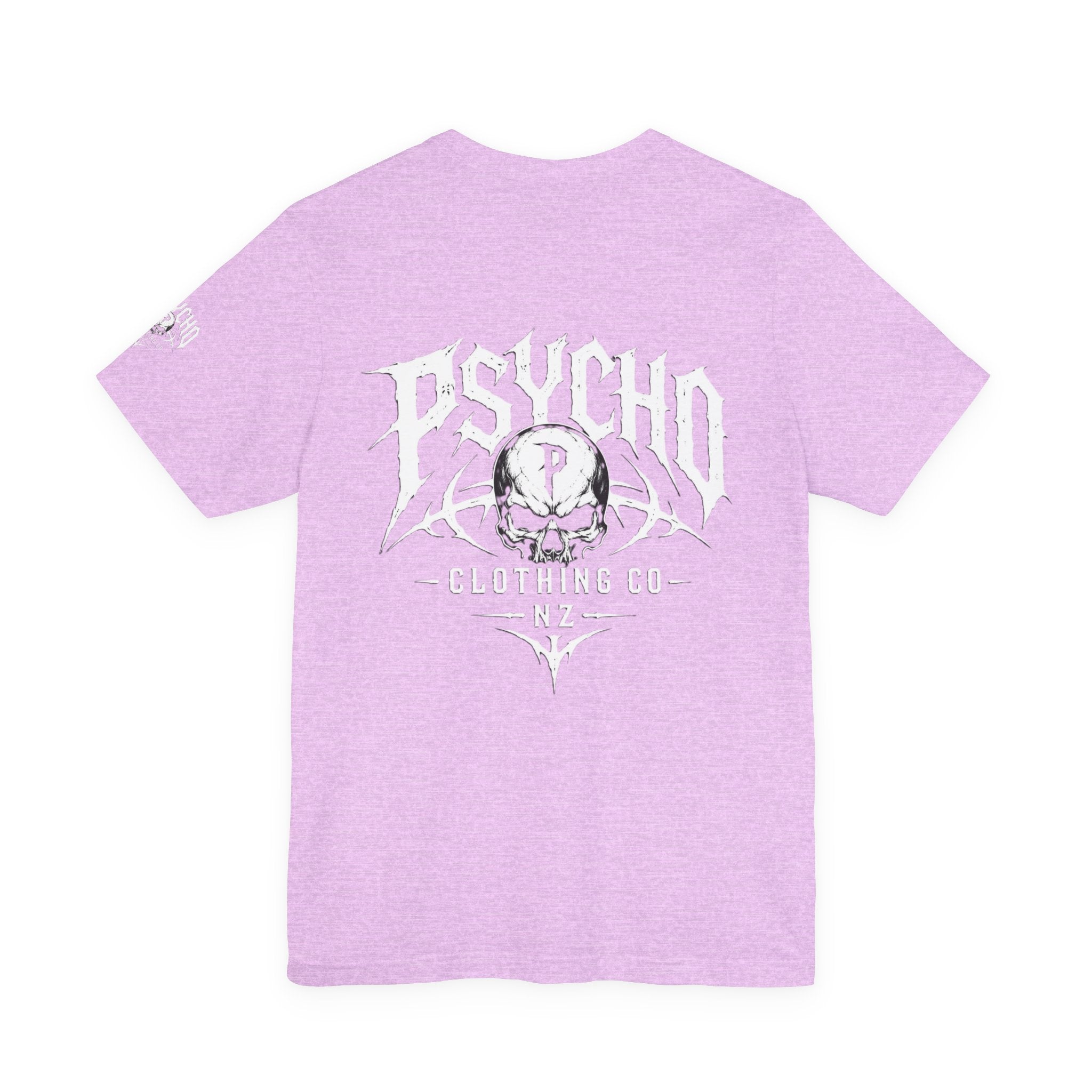 Psycho Clothing Co. Graphic Tee — Gothic Skull Logo T‑Shirt