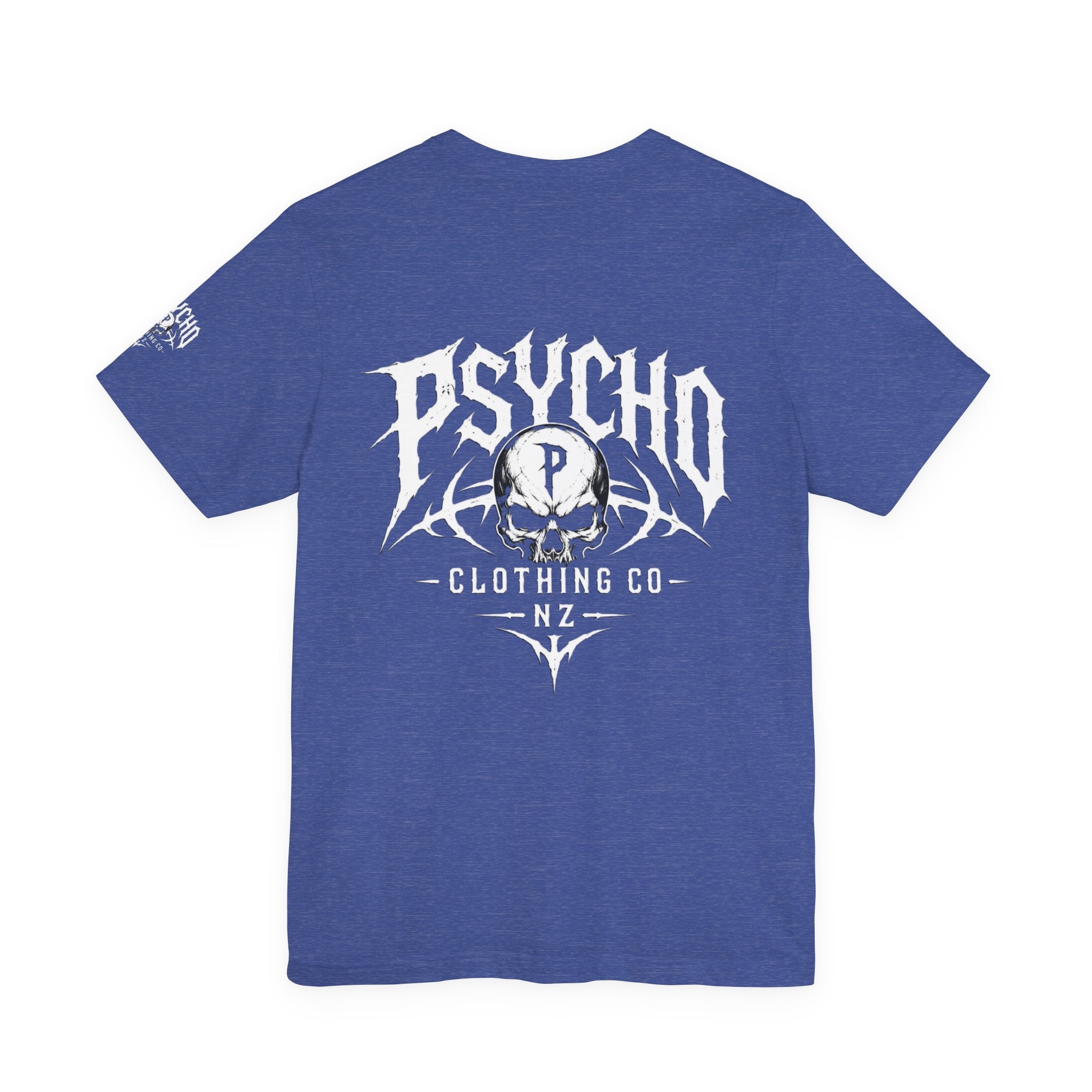 Psycho Clothing Co. Graphic Tee — Gothic Skull Logo T‑Shirt