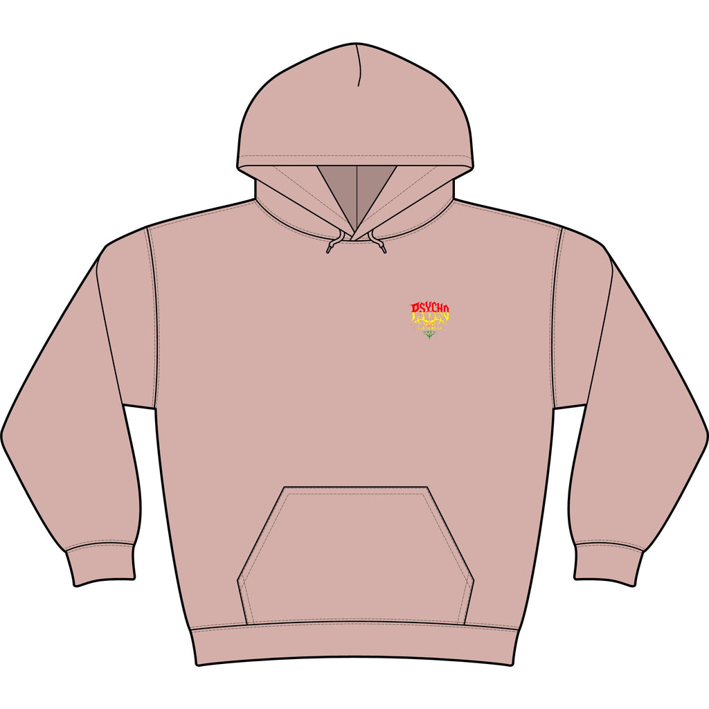 Psycho Clothing Co. Graphic Hoodie — Vintage Skull Logo Streetwear