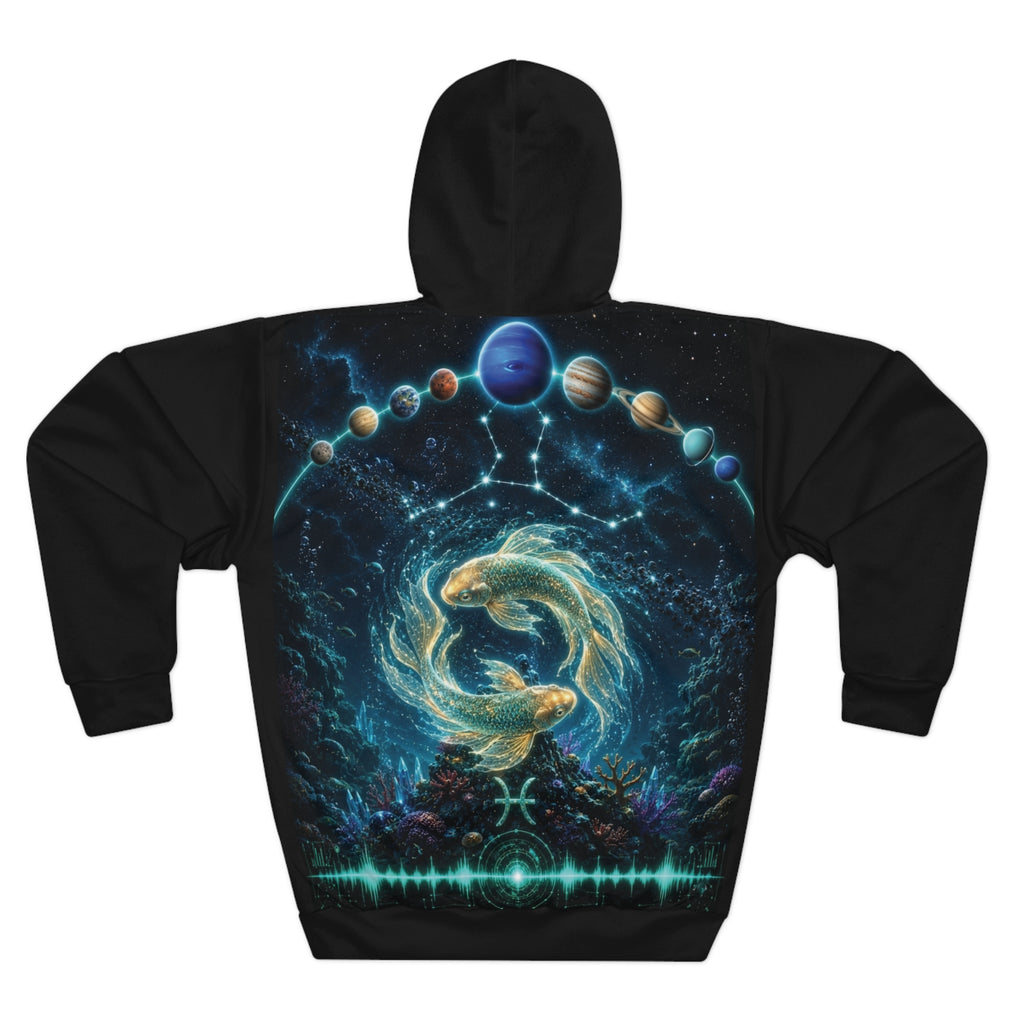 Pisces Celestial Twin Fish Hoodie — Psycho Zodiacs Graphic Hoodie