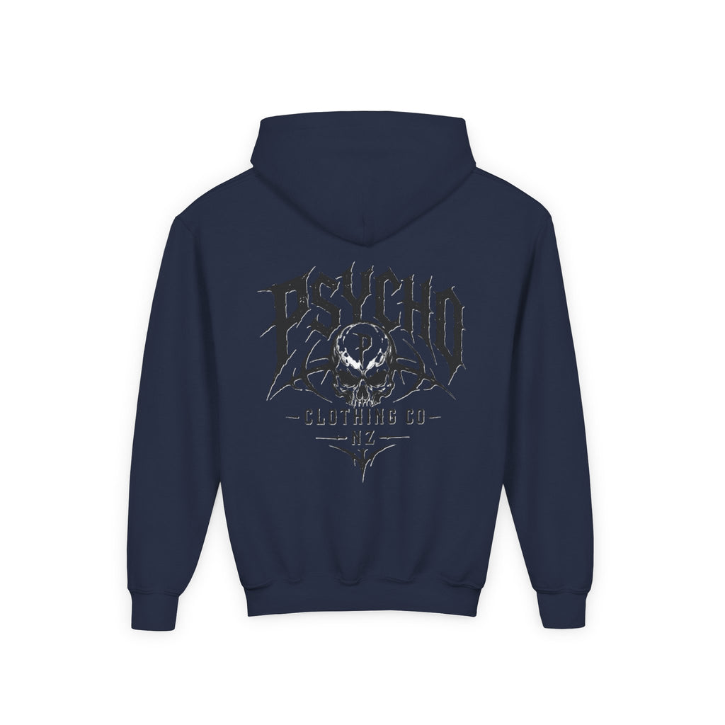 Psycho Skull Youth Hoodie - Graphic Band-Style Kids Sweatshirt