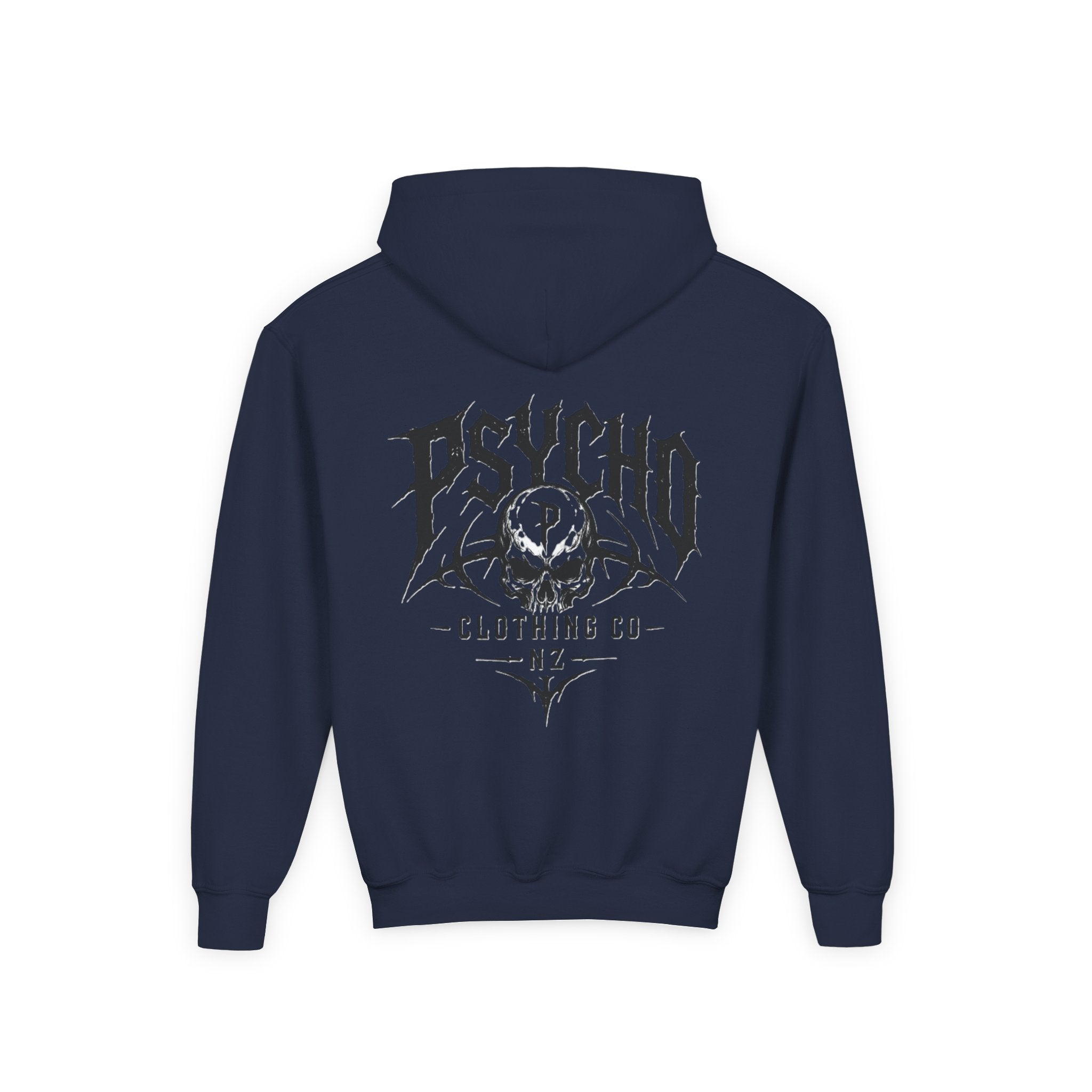 Psycho Skull Youth Hoodie - Graphic Band-Style Kids Sweatshirt