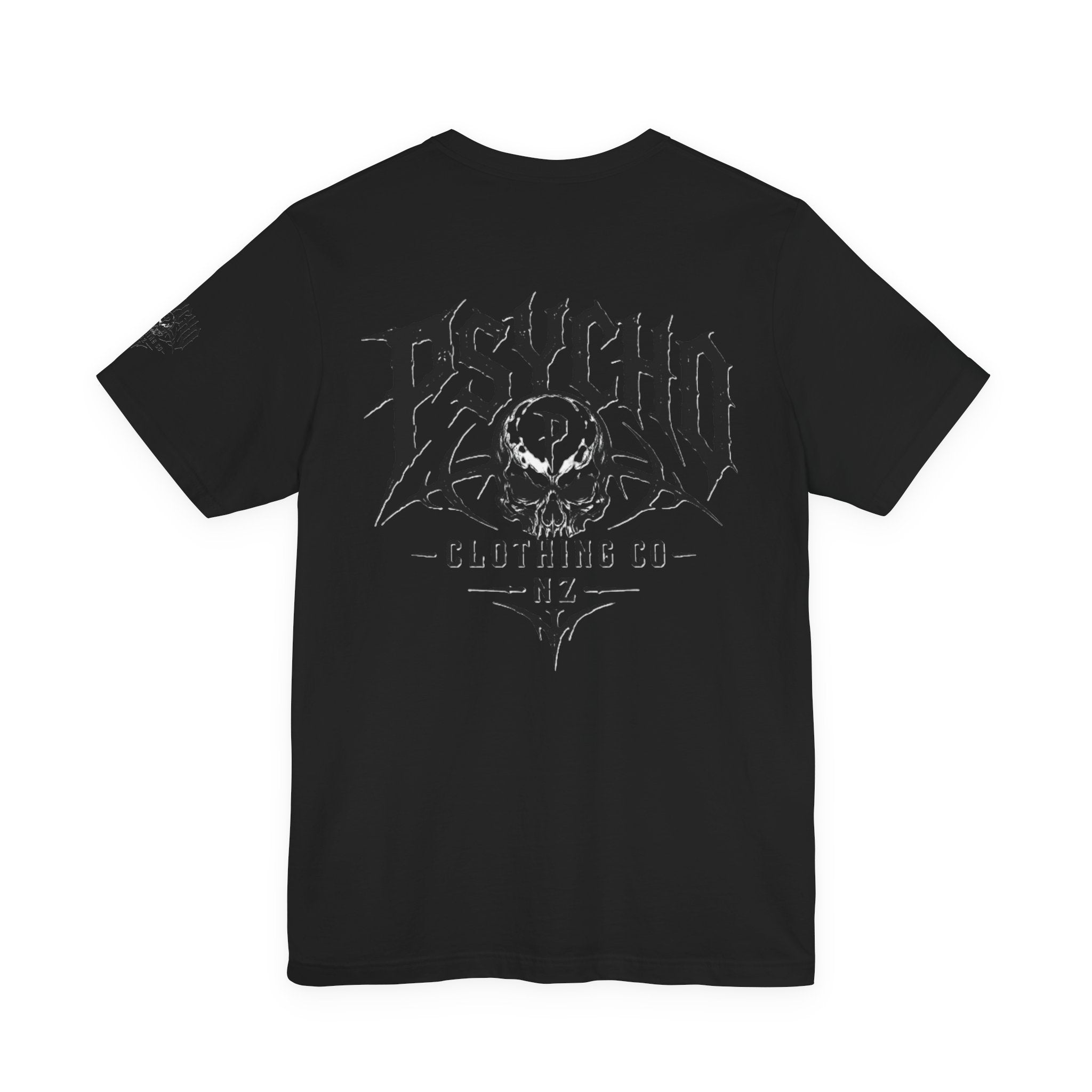 Psycho Clothing Co. Graphic Tee — Gothic Skull Logo T‑Shirt