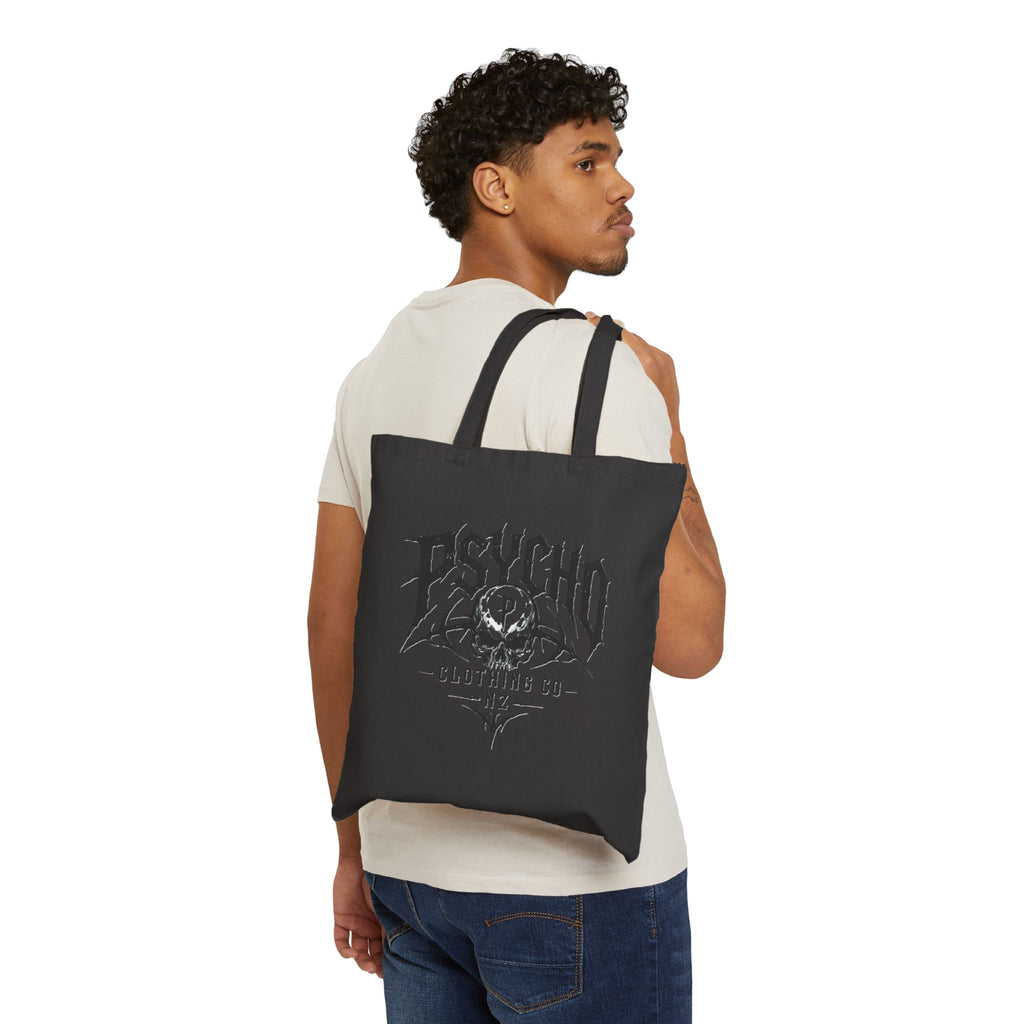 Psycho Clothing Co. Logo Tote Bag — Canvas Cotton Market Tote
