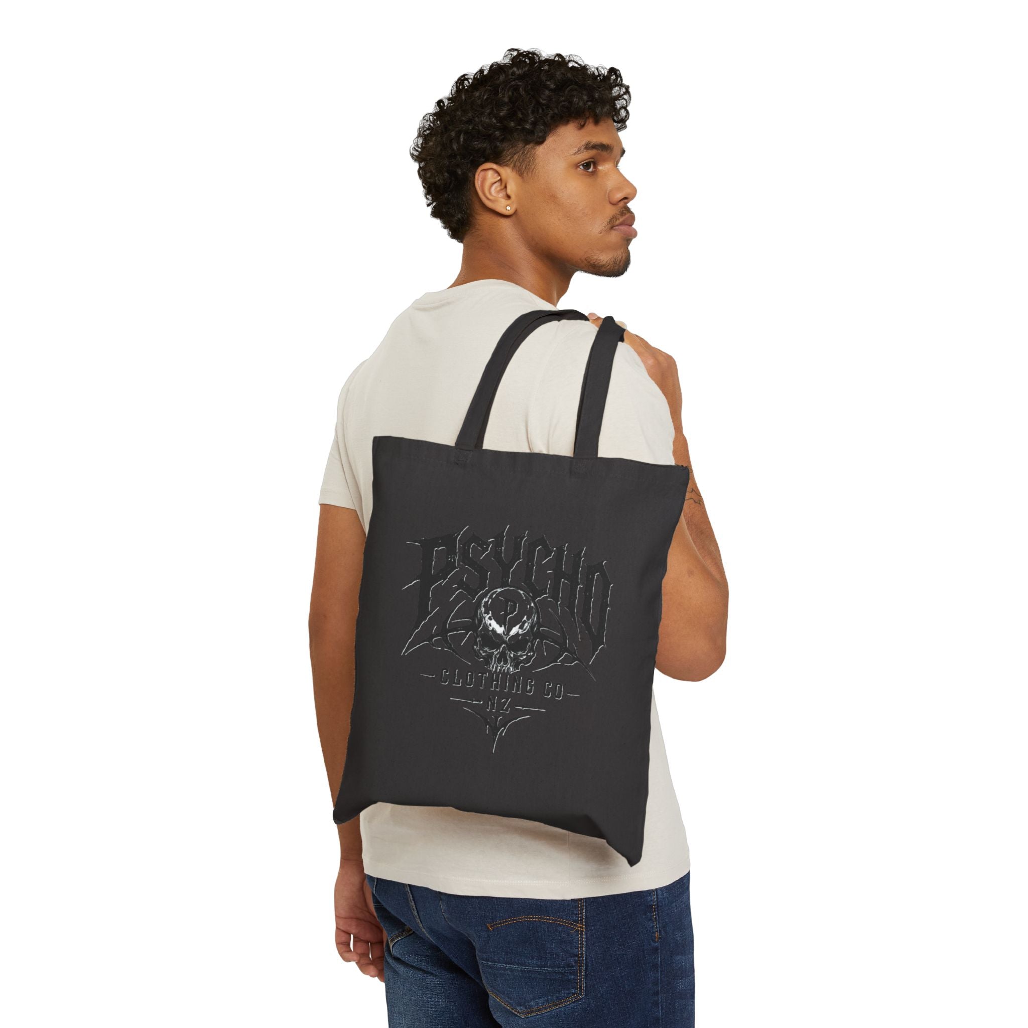 Psycho Clothing Co. Logo Tote Bag — Canvas Cotton Market Tote