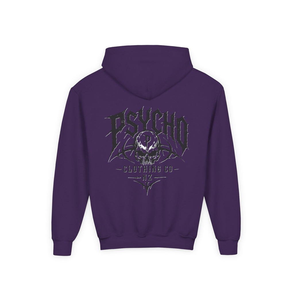 Psycho Skull Youth Hoodie - Graphic Band-Style Kids Sweatshirt