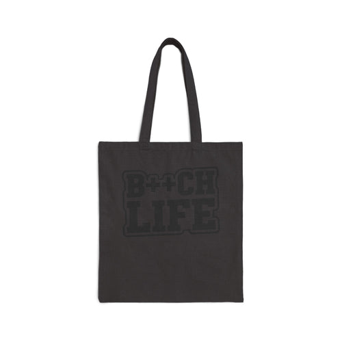 B++CH LIFE Canvas Tote Bag – Funny Bold Text Cotton Market Bag