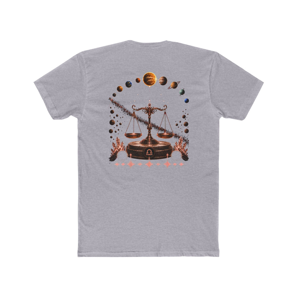 Libra Zodiac Scales T-Shirt — Astrological Balance Tee with Planetary Design