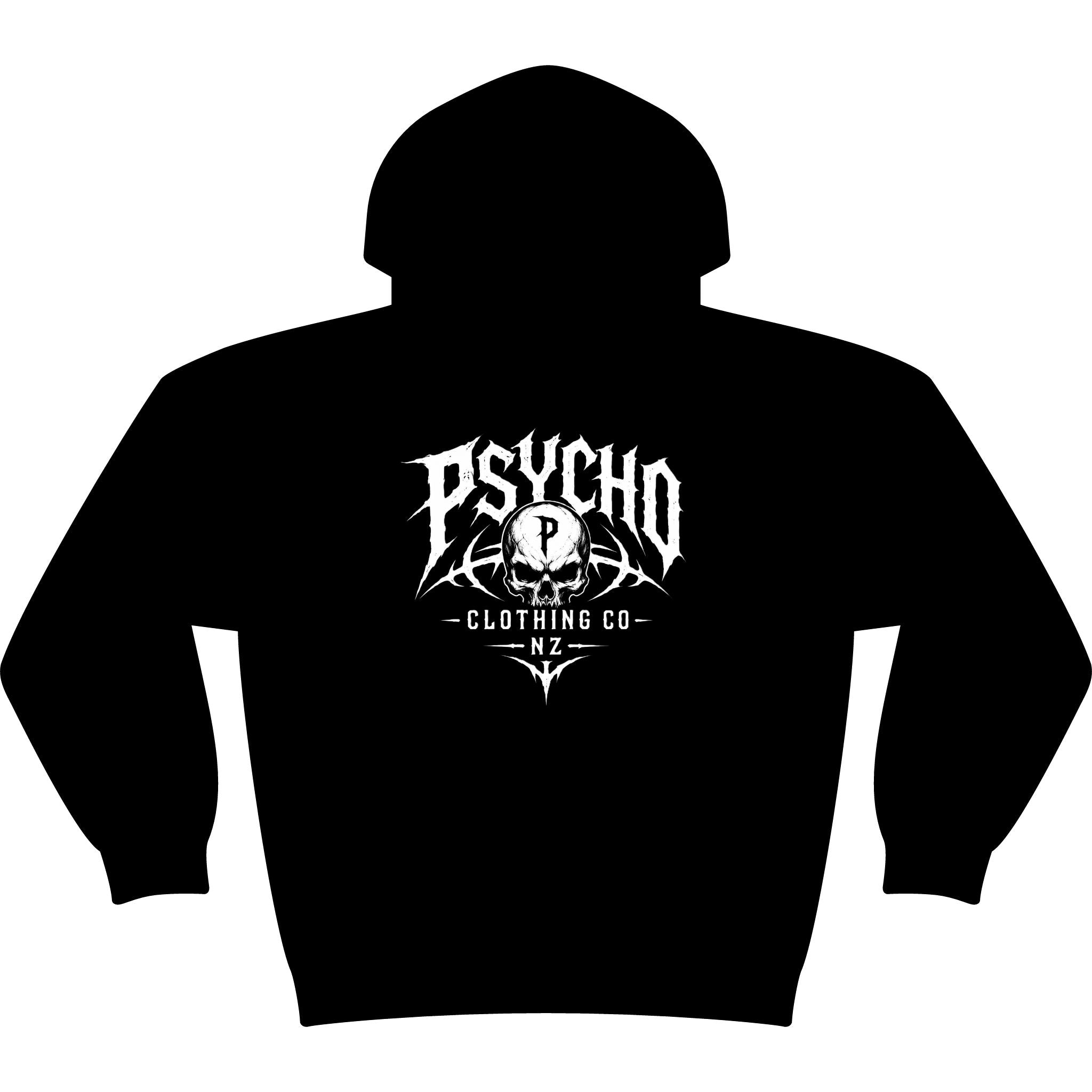 Psycho Skull Hoodie — Vintage Streetwear Graphic Hooded Sweatshirt