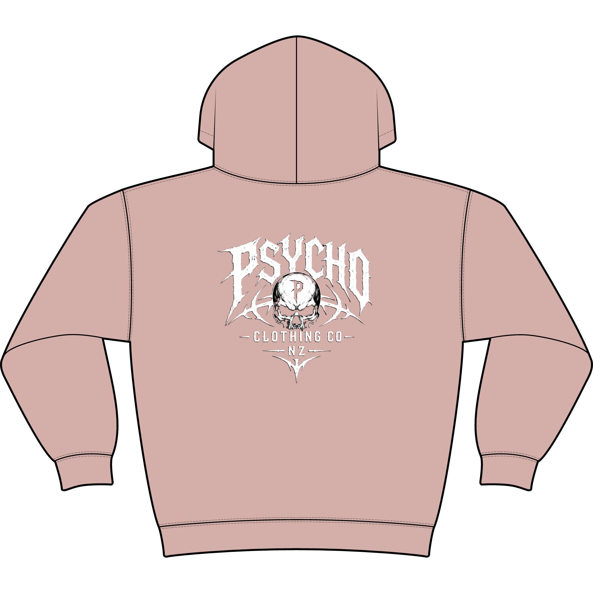 Psycho Skull Hoodie — Vintage Streetwear Graphic Hooded Sweatshirt