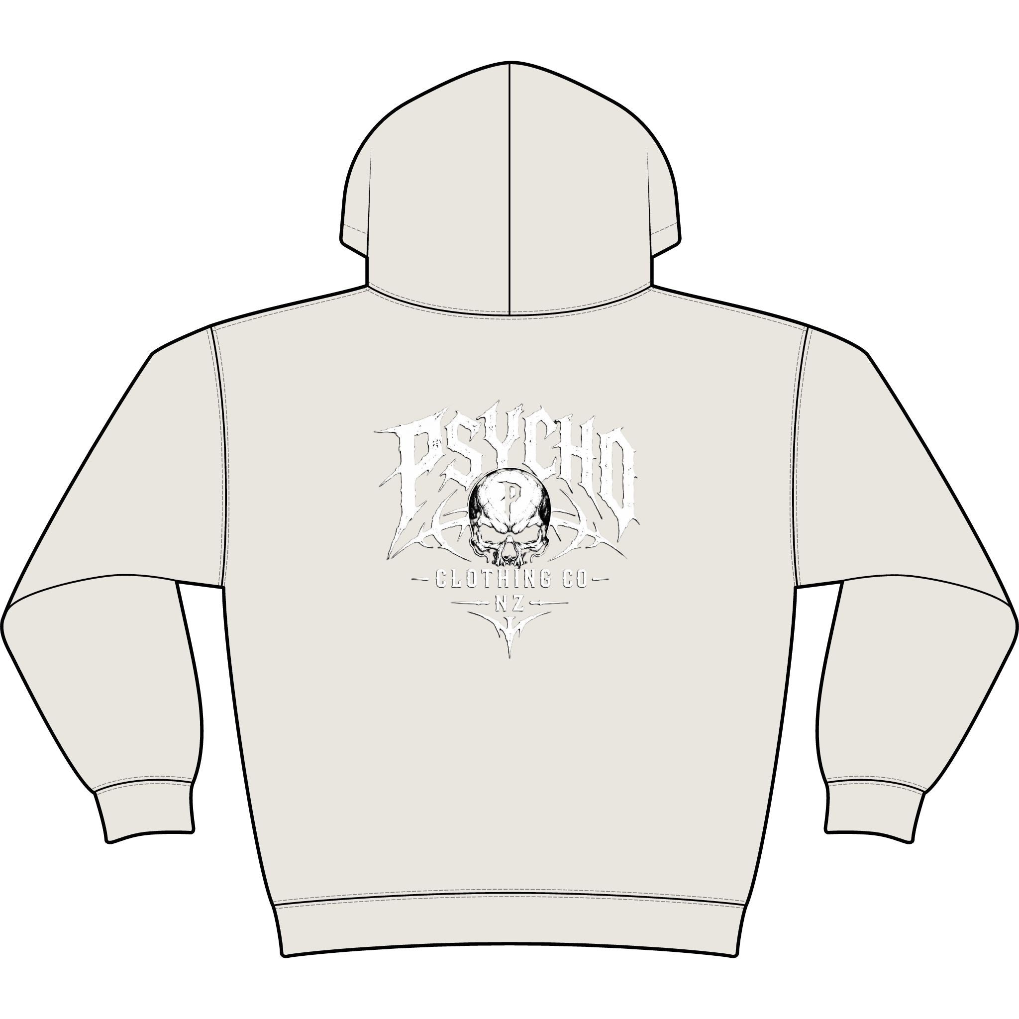 Psycho Skull Hoodie — Vintage Streetwear Graphic Hooded Sweatshirt