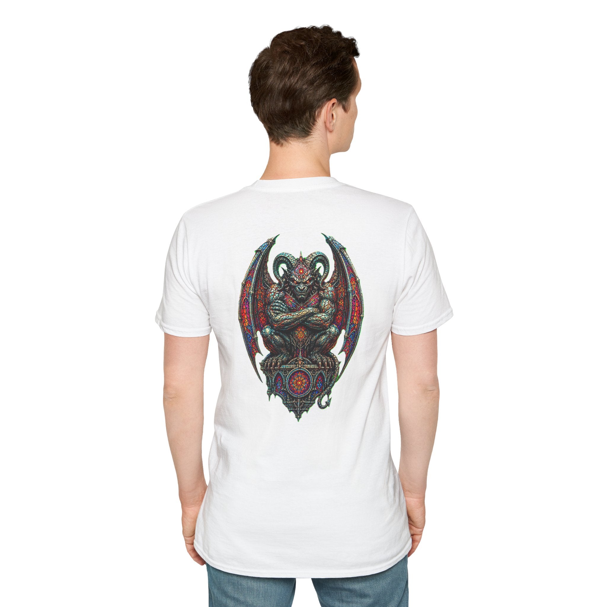 Demon Gargoyle Graphic T-Shirt — Gothic Occult Art Tee