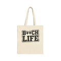 B++CH LIFE Canvas Tote Bag – Funny Bold Text Cotton Market Bag