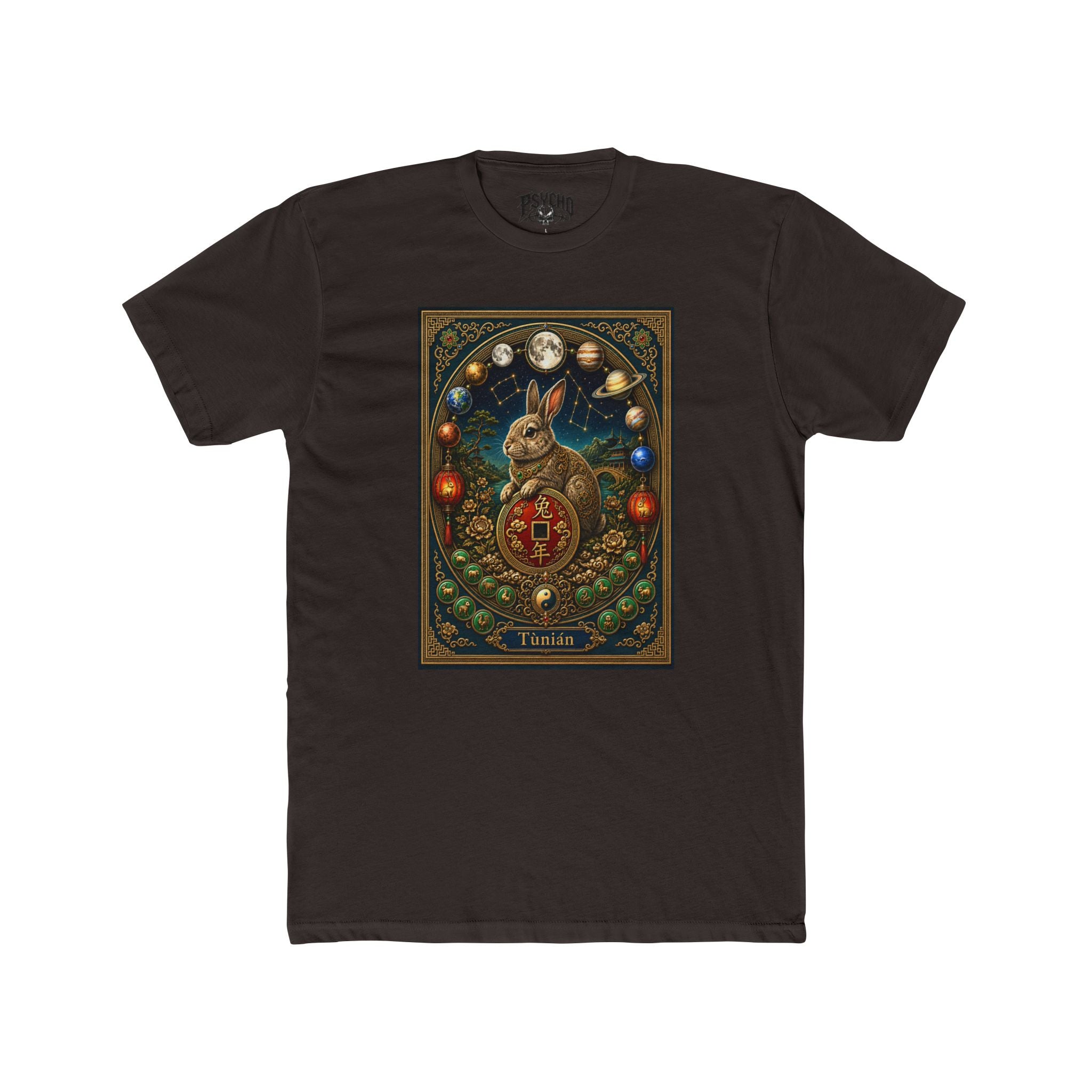 Mystic Rabbit Tarot Tee — Astrological Rabbit Graphic T-Shirt