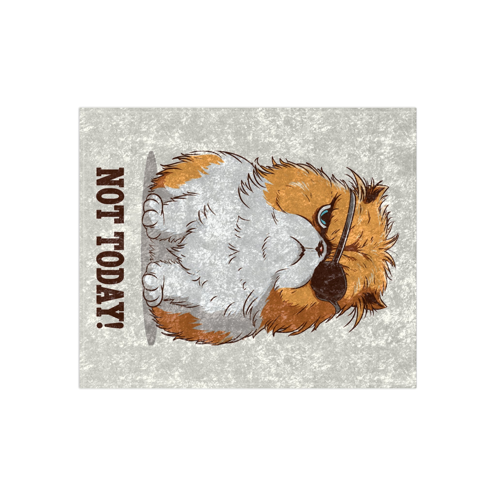 Crushed Velvet Blanket — Grumpy Pirate Cat “NOT TODAY!” Throw Blanket