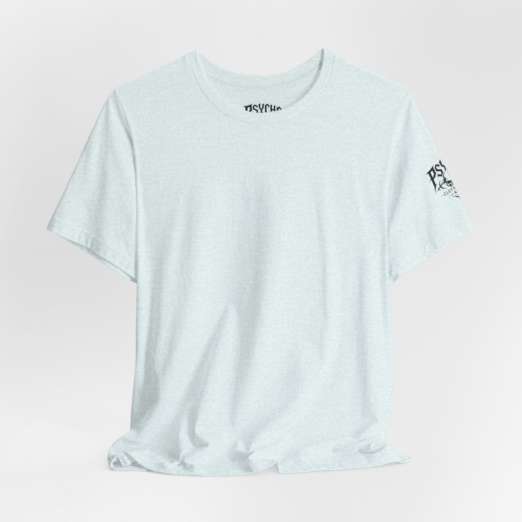 Psycho Clothing Co. Graphic Tee — Gothic Skull Logo T‑Shirt