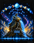 Zodiac Celestial Astrology Astronomy Poster Aquarius