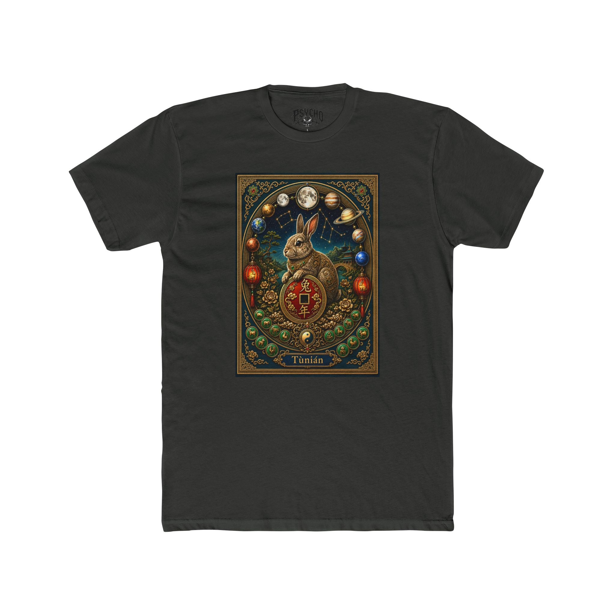 Mystic Rabbit Tarot Tee — Astrological Rabbit Graphic T-Shirt