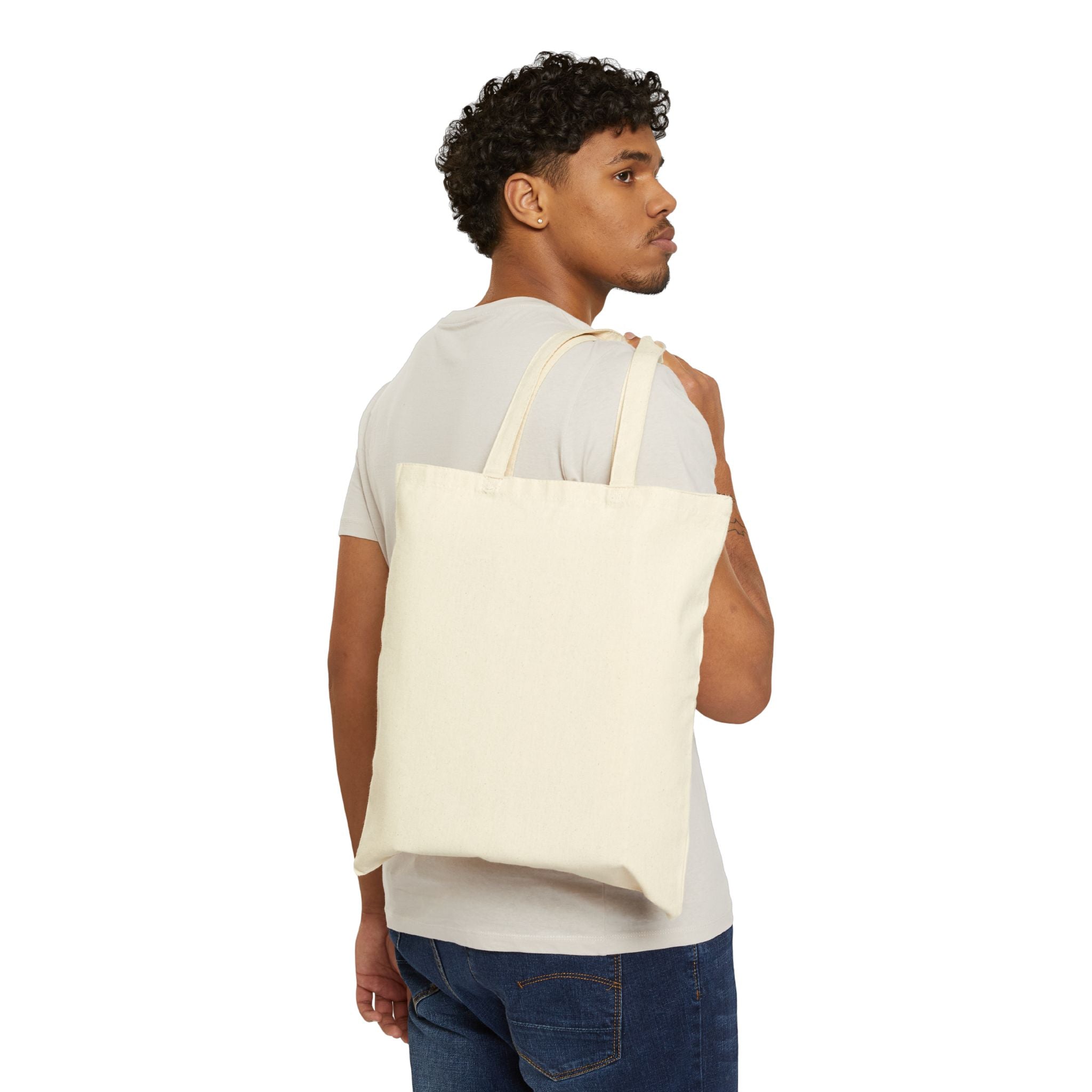 B++CH LIFE Canvas Tote Bag – Funny Bold Text Cotton Market Bag