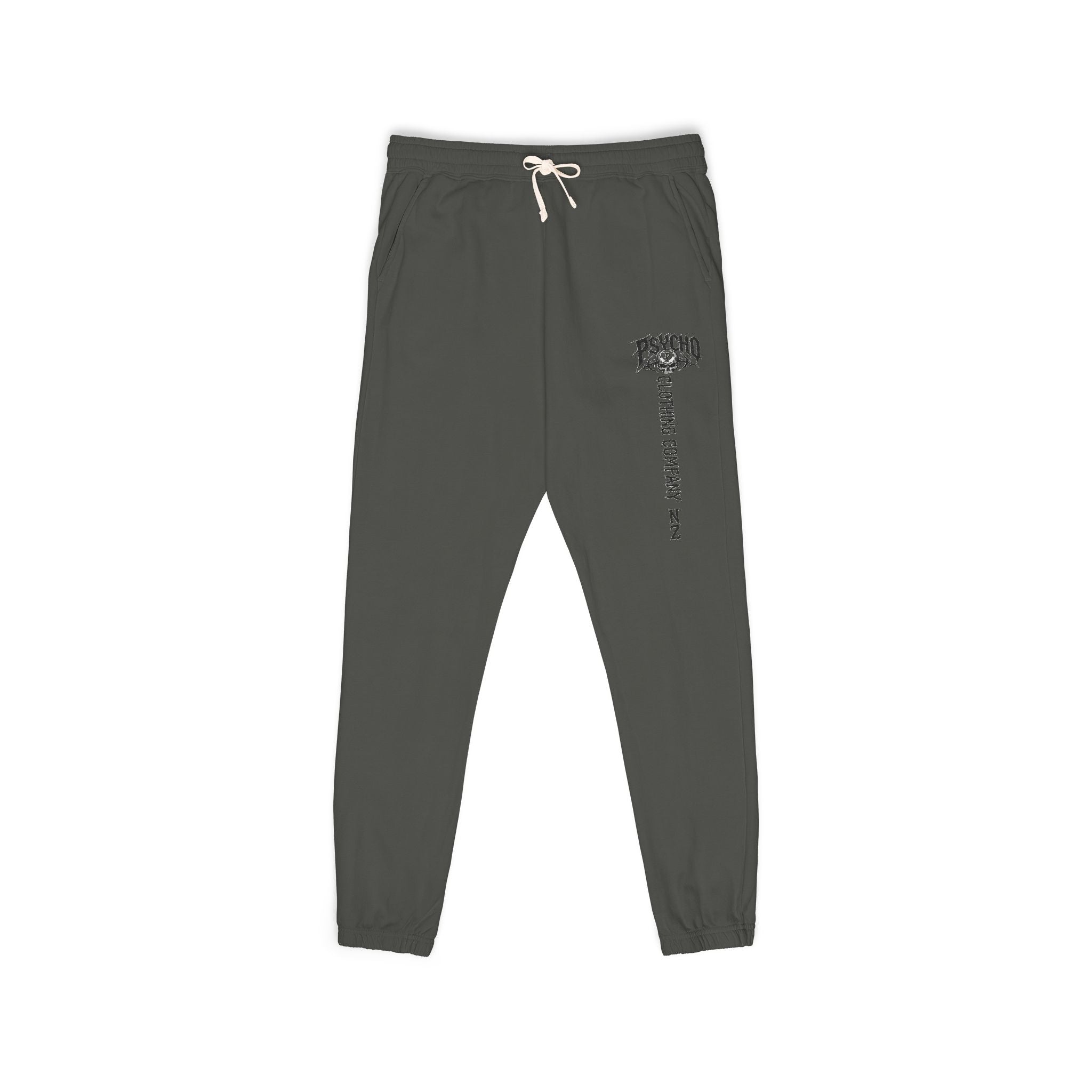 Charcoal 'Mushroom Club' Joggers — Casual Graphic Sweatpants