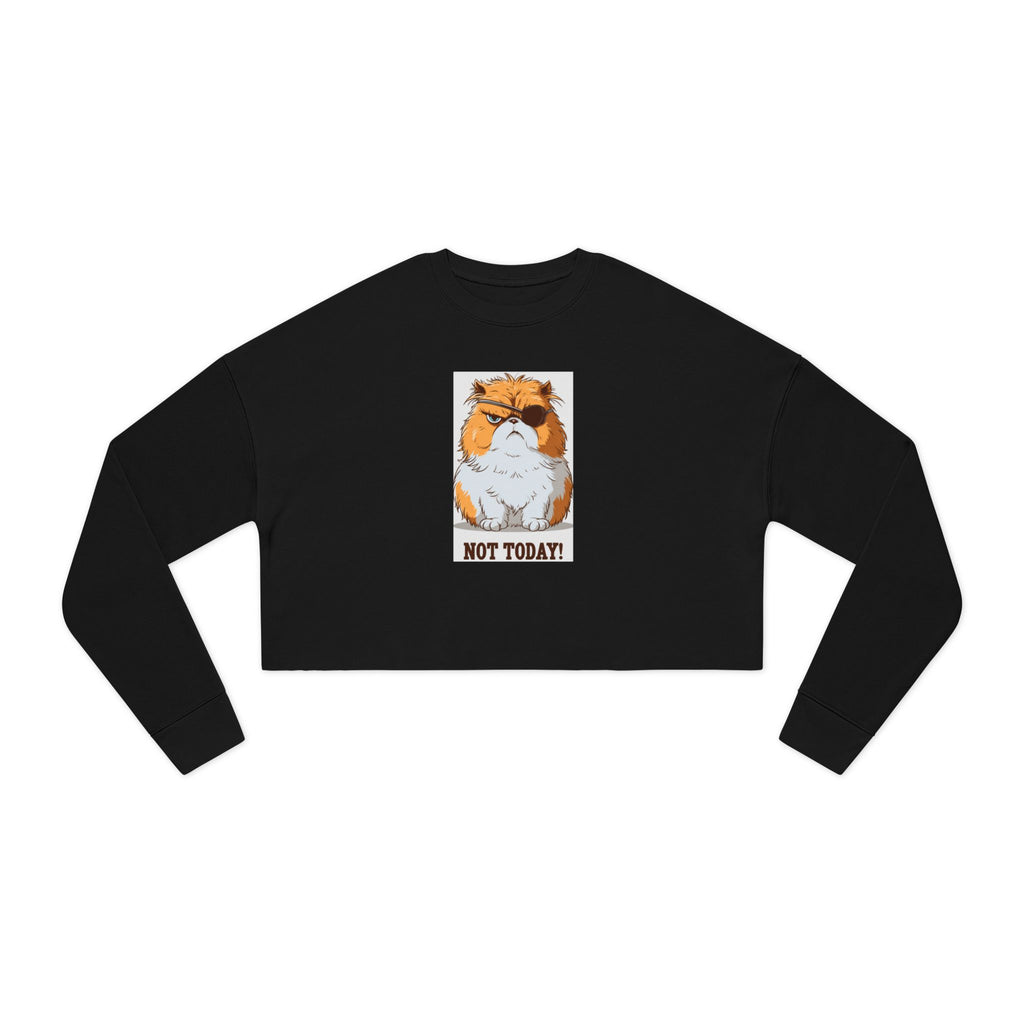 Cropped Sweatshirt — Grumpy Cat 'Not Today' Graphic