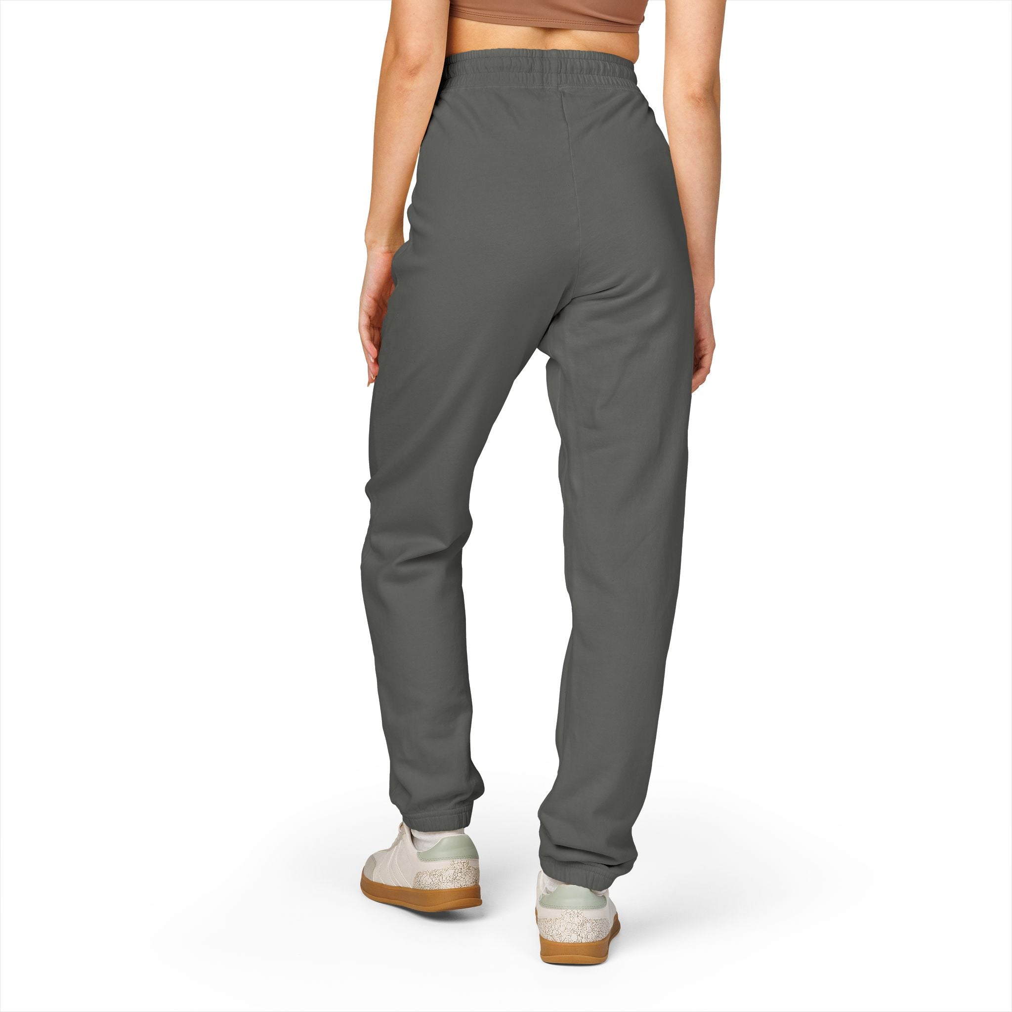 Charcoal 'Mushroom Club' Joggers — Casual Graphic Sweatpants