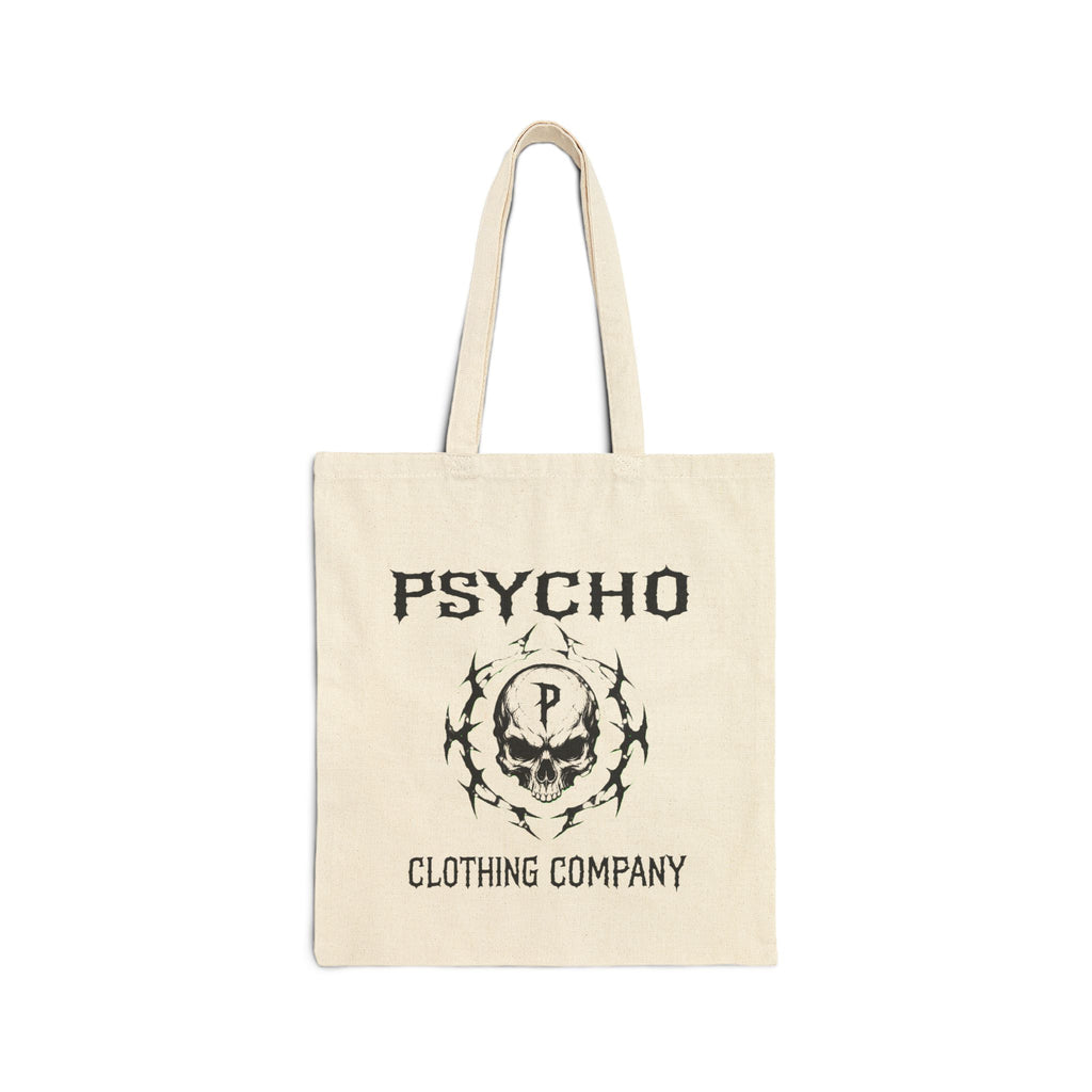 Psycho Clothing Co. Logo Tote Bag — Canvas Cotton Market Tote