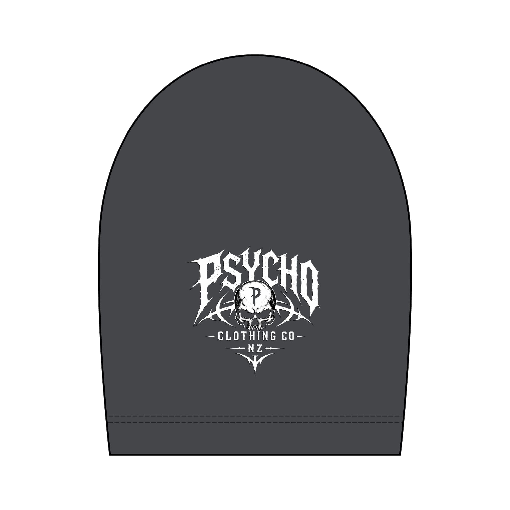 Psycho Clothing Co. Skull Tee — Graphic Heavyweight Garment-Dyed T-Shirt