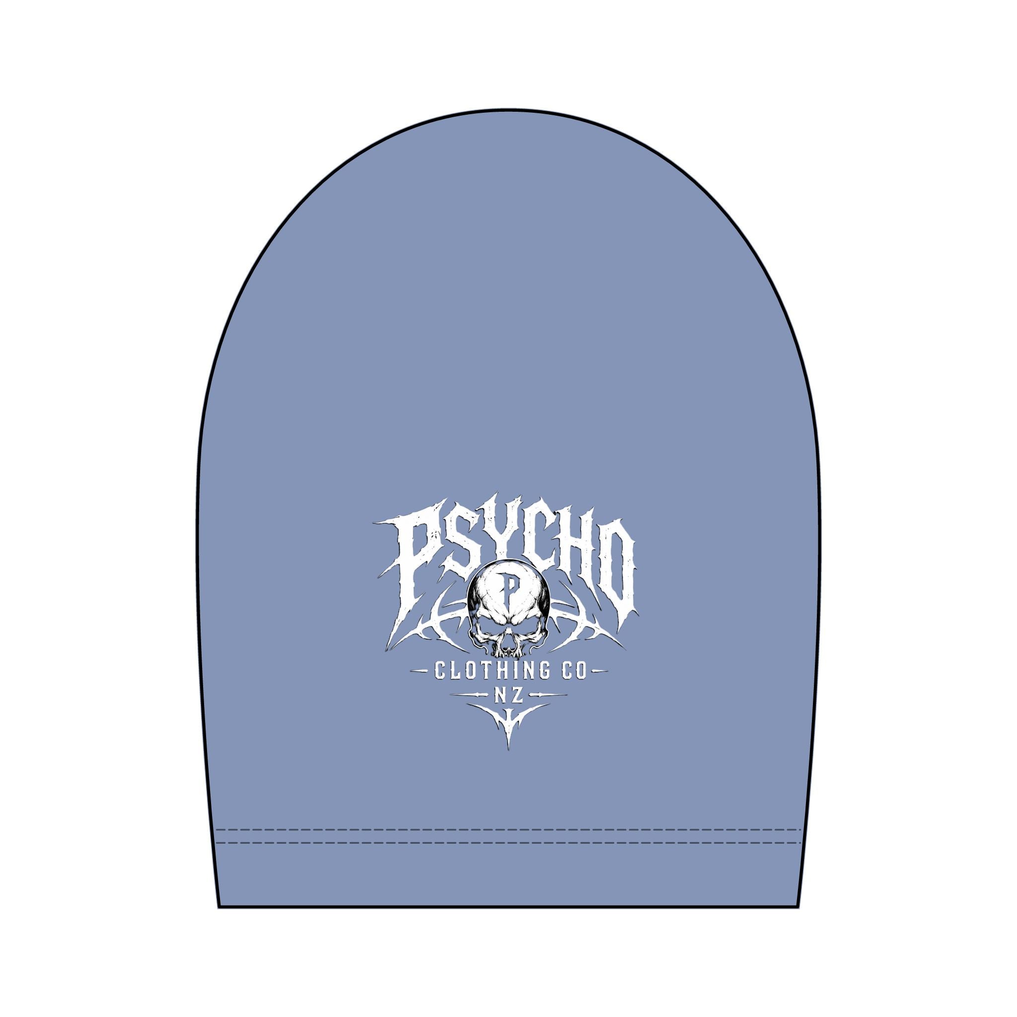 Psycho Clothing Co. Skull Tee — Graphic Heavyweight Garment-Dyed T-Shirt