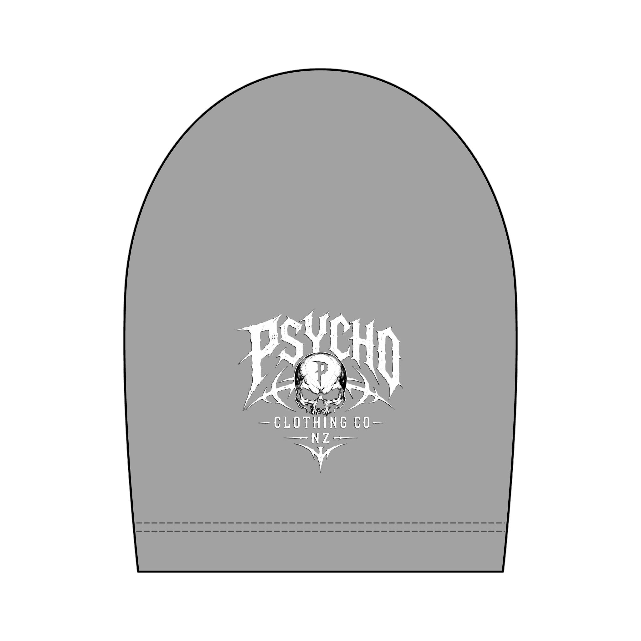 Psycho Clothing Co. Skull Tee — Graphic Heavyweight Garment-Dyed T-Shirt