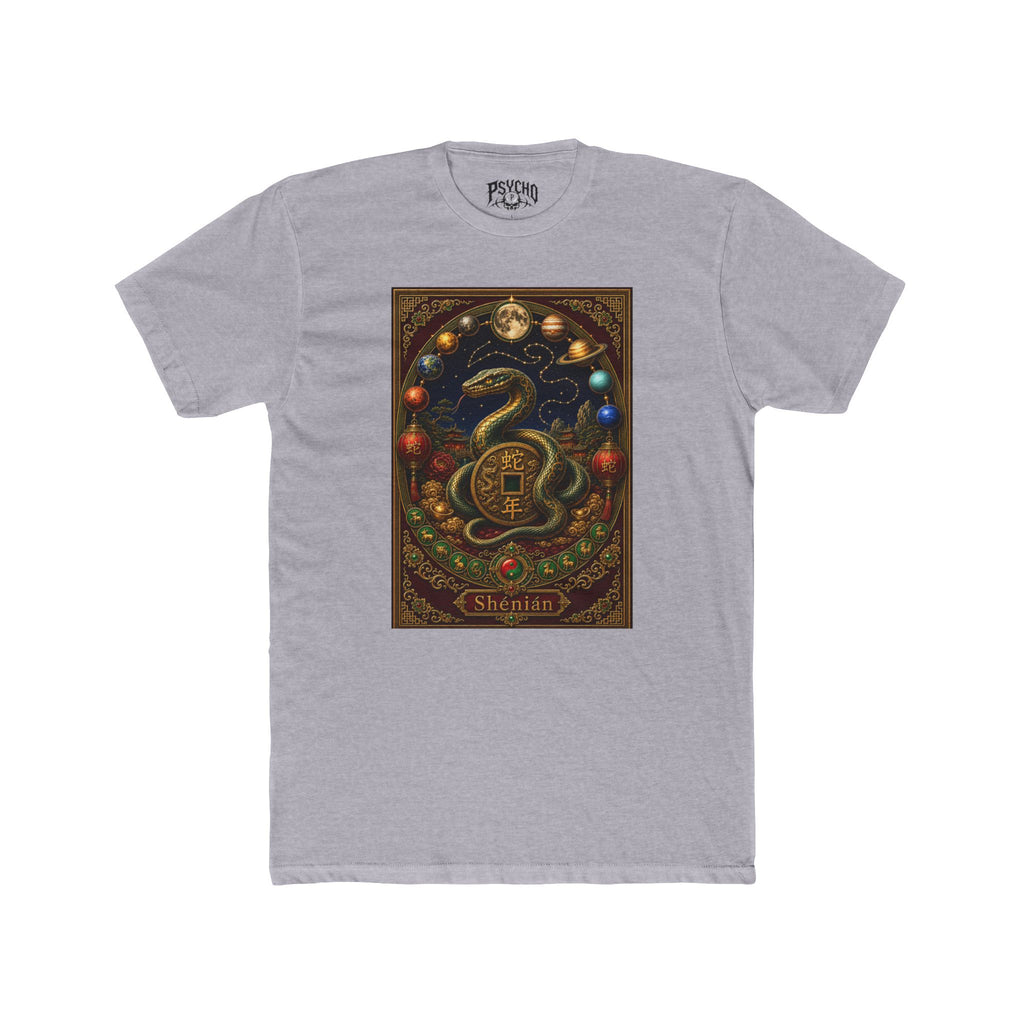 Snake Tarot Tee — ‘Strength’ Card Illustration T-Shirt