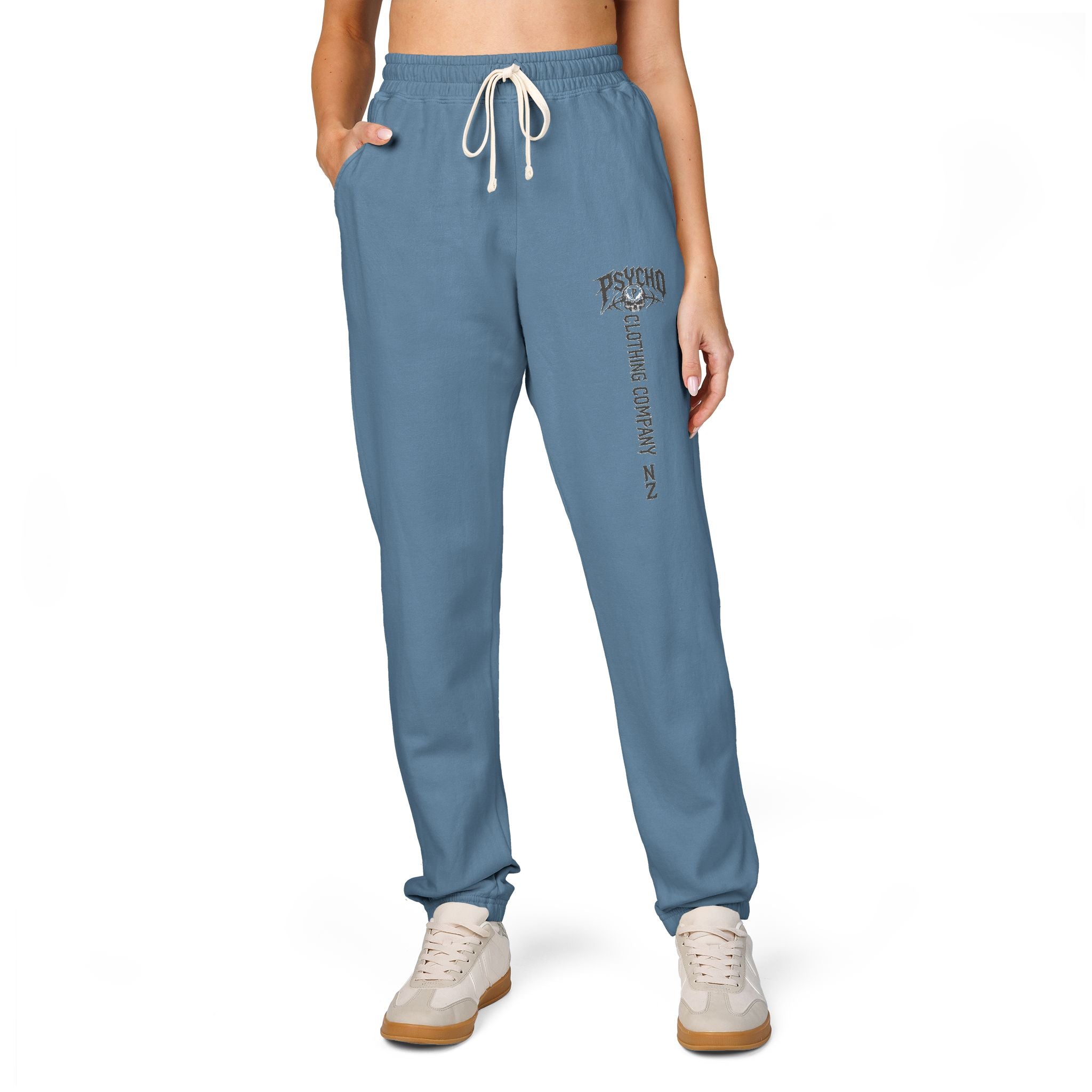 Charcoal 'Mushroom Club' Joggers — Casual Graphic Sweatpants