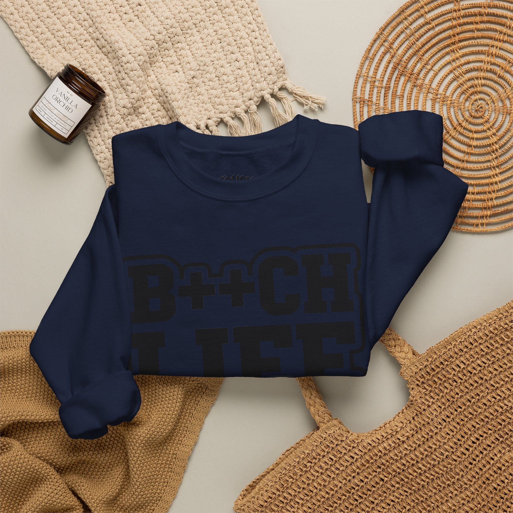 B++CH LIFE Crewneck Sweatshirt — Bold Graphic Streetwear