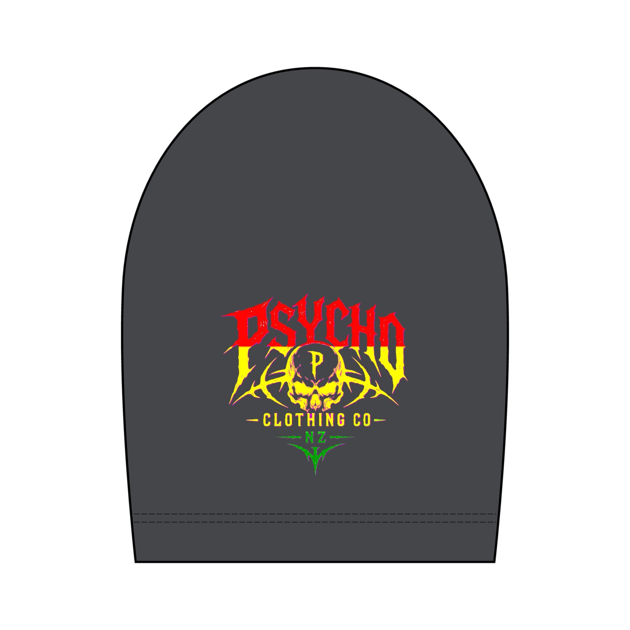 Psycho Skull Graphic T-Shirt — Heavyweight Garment-Dyed Streetwear