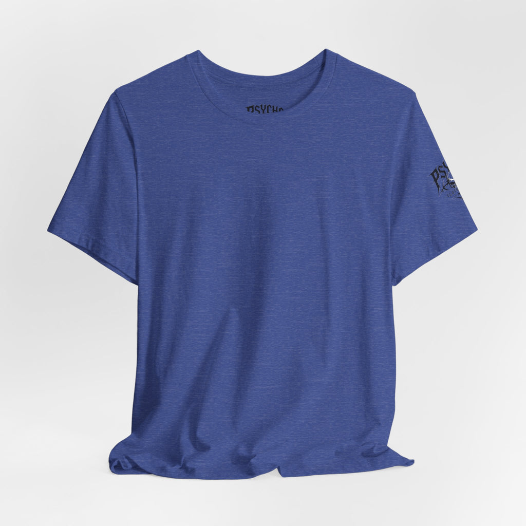 Psycho Clothing Co. Graphic Tee — Gothic Skull Logo T‑Shirt