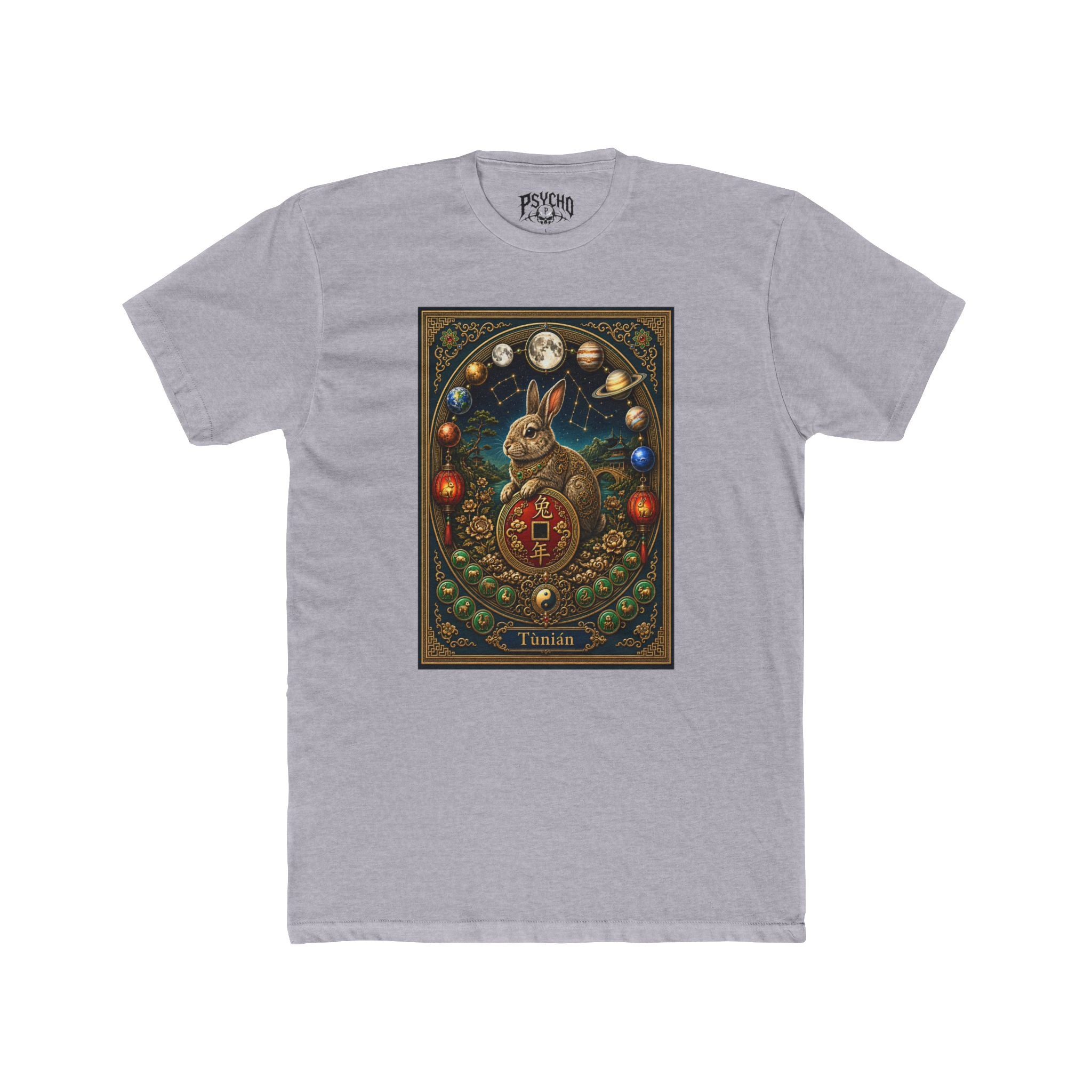 Mystic Rabbit Tarot Tee — Astrological Rabbit Graphic T-Shirt