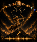 Zodiac Celestial Astrology Astronomy Poster Sagittarius