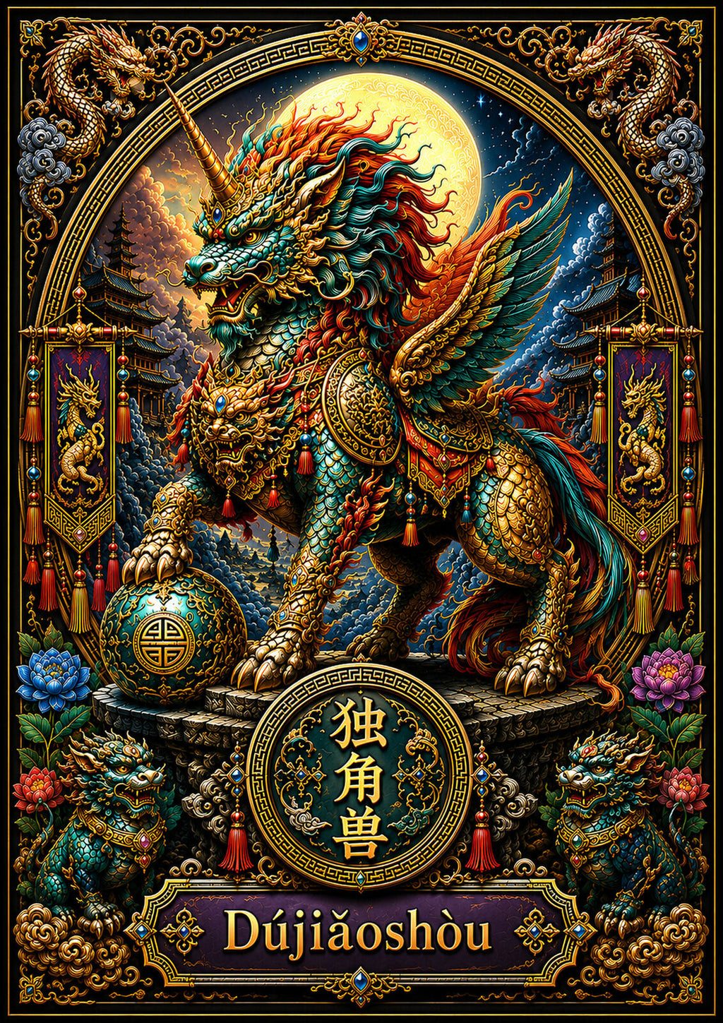 Chinese Zodiac & Imperial Guardian Art T-Shirt – Choose Your Design