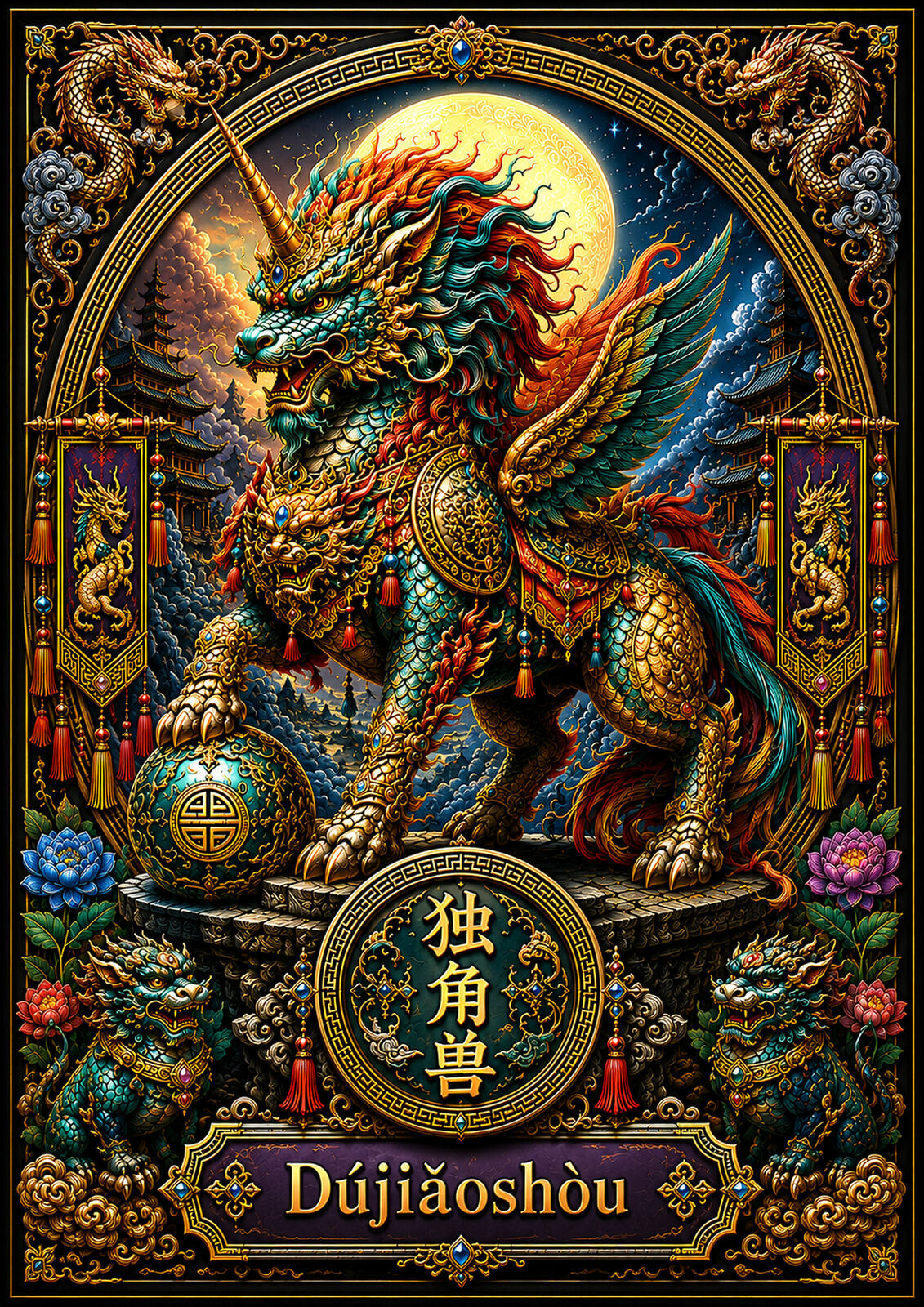 Chinese Zodiac & Imperial Guardian Art T-Shirt – Choose Your Design