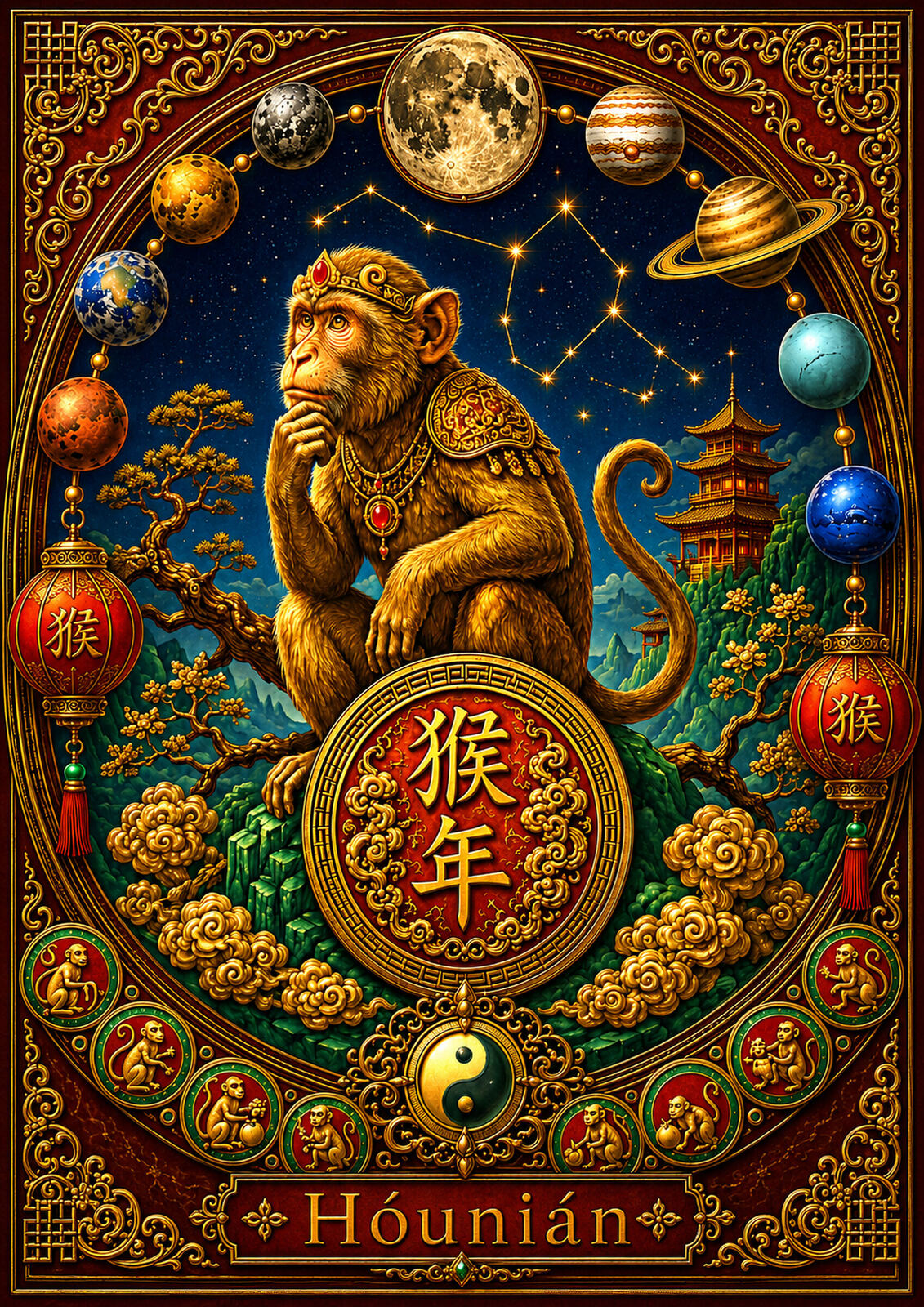 Chinese Zodiac & Imperial Guardian Art T-Shirt – Choose Your Design