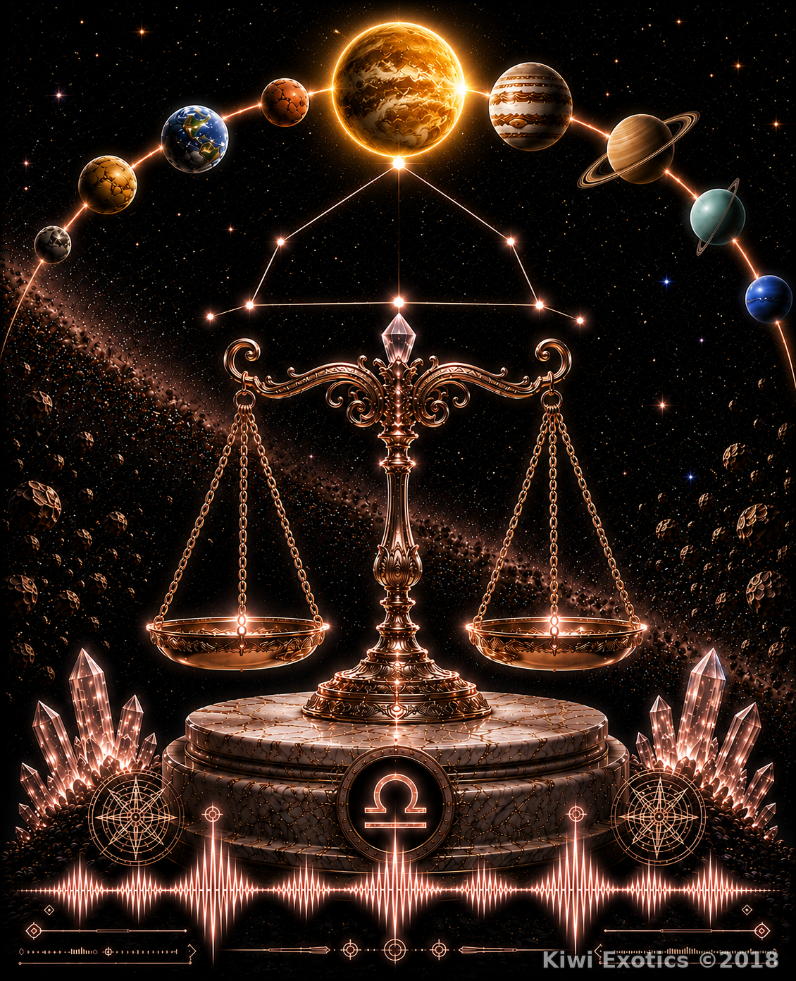 Zodiac Celestial Astrology Astronomy Poster Libra